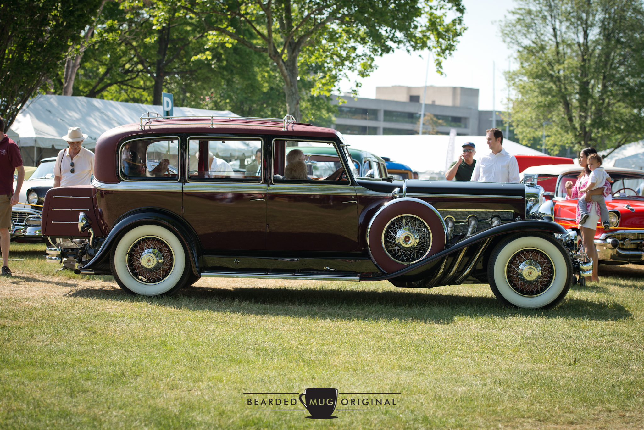 This 'Continental" Duesenberg Model SJ got my vote for Best of Show. Unfortunately it didn't stick around for the drive past the podium.