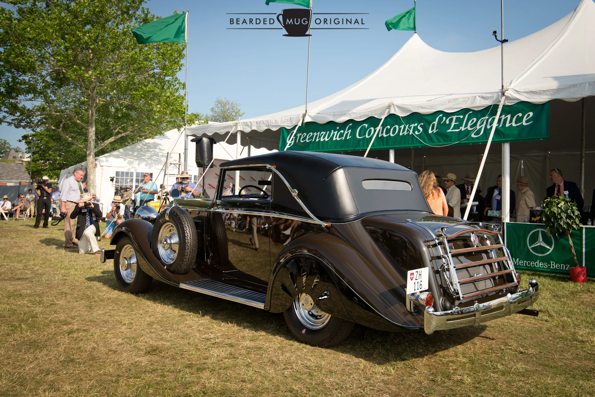 The stunningly unique 1935 Graber-bodied Packard Model 1201 Convertible that took Best of Show for the Concours Americana.