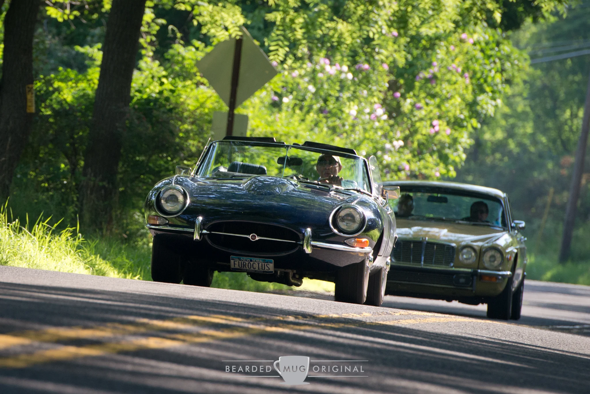 The perfect weather for the Jag is a sunny day to allow George to soak up that vitamin E, I mean D.