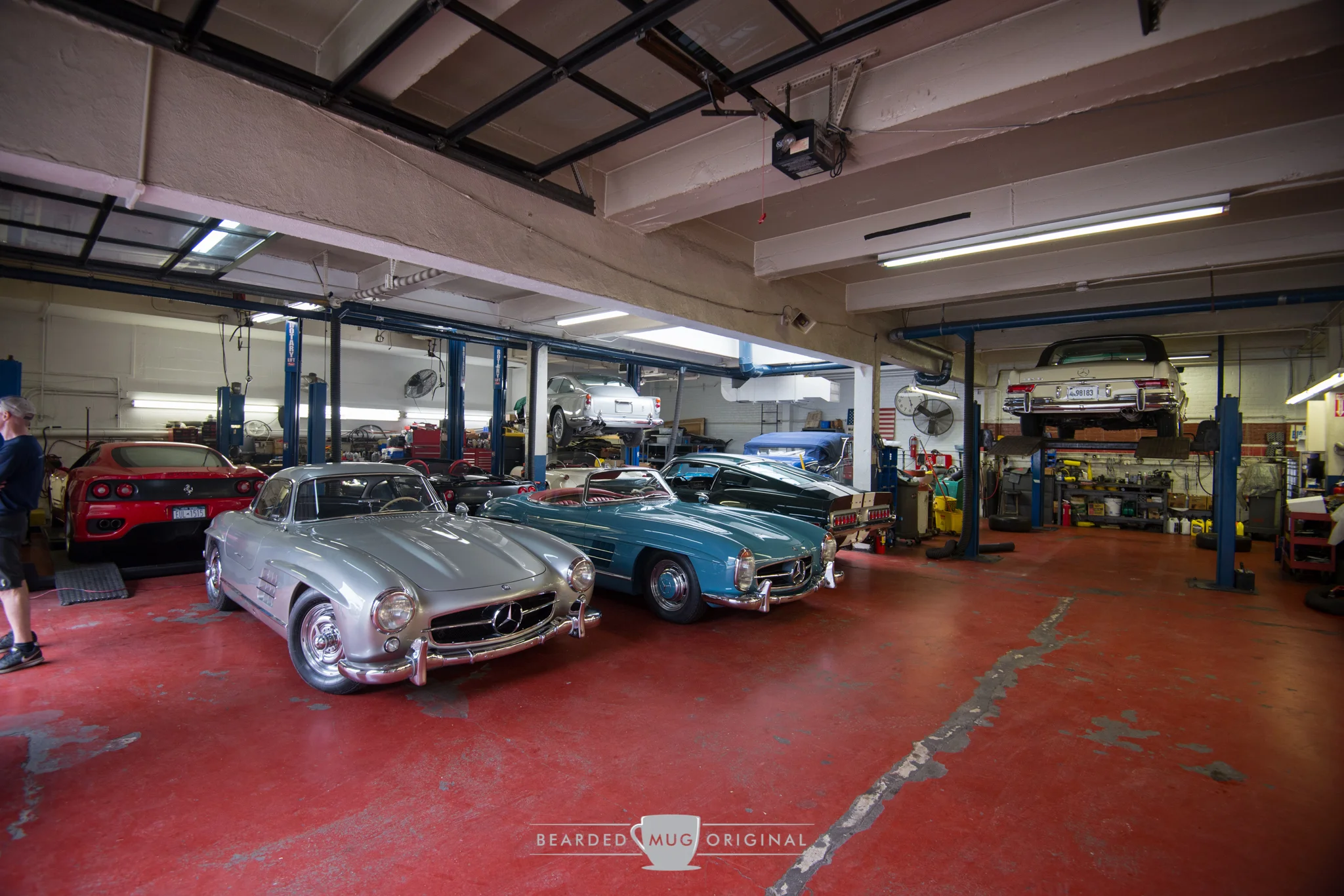 Inside the shop of Carriage House Motor Cars...take a good look or else you might miss some special treasure hiding in a corner.