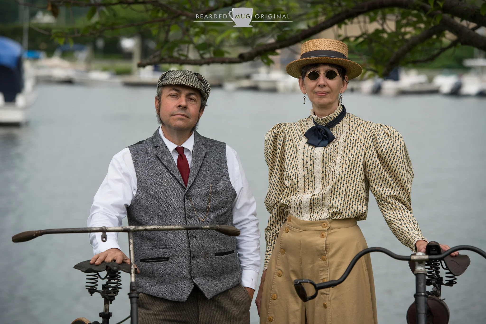On Sunday, John was joined by his wife, Florence Klecha. Together, the pair showed off their European collection of late 1800s bicycles and wardrobe. 