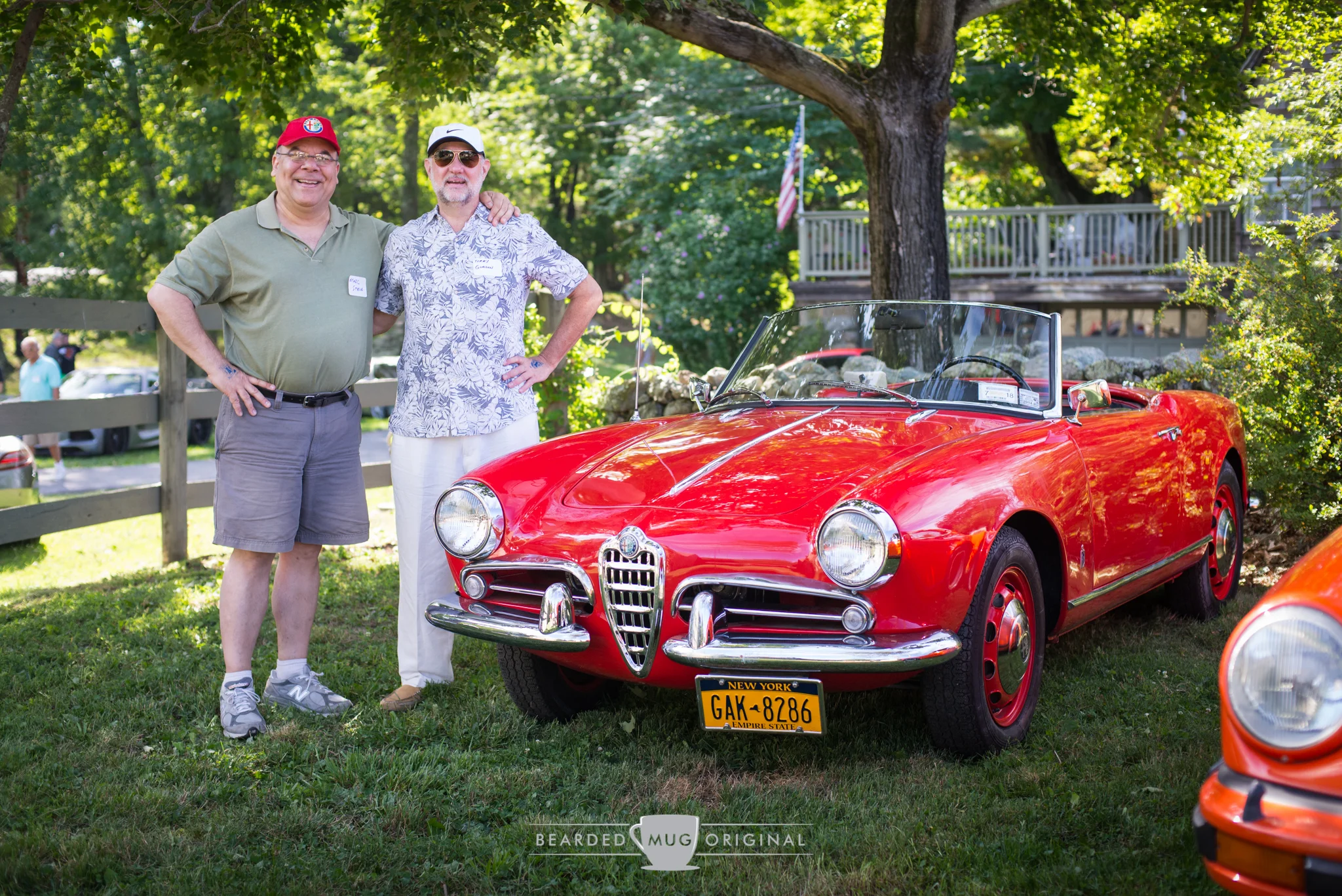 Participants Marc (l.) and Gordon (r.) were motoring partners in this 1957 Alfa Romeo Giulietta Spider, a car that is quickly climbing my "must have" list.