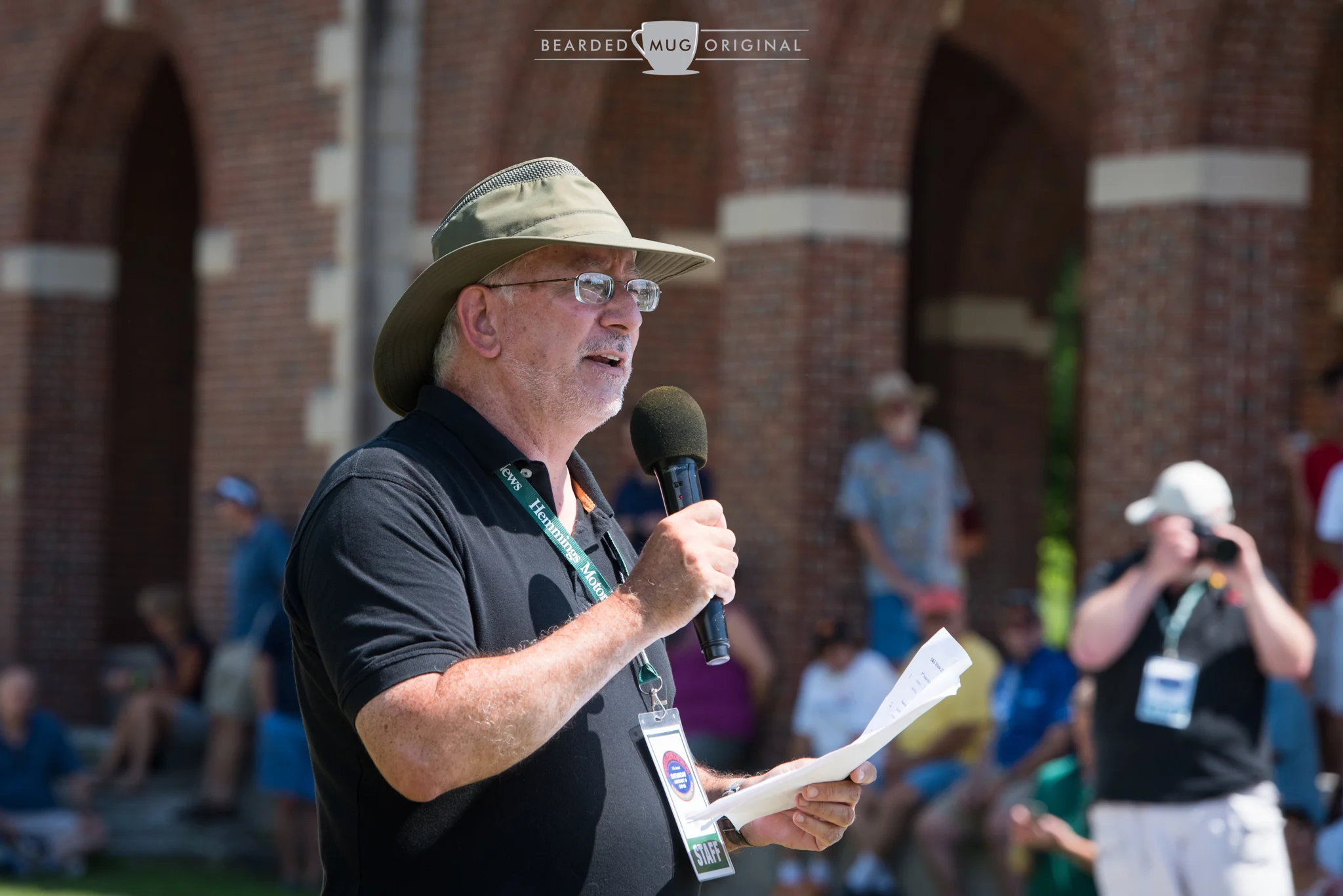 Dave LaChance addressing the crowd at the 2016 Hemmings Sports & Exotic Show.