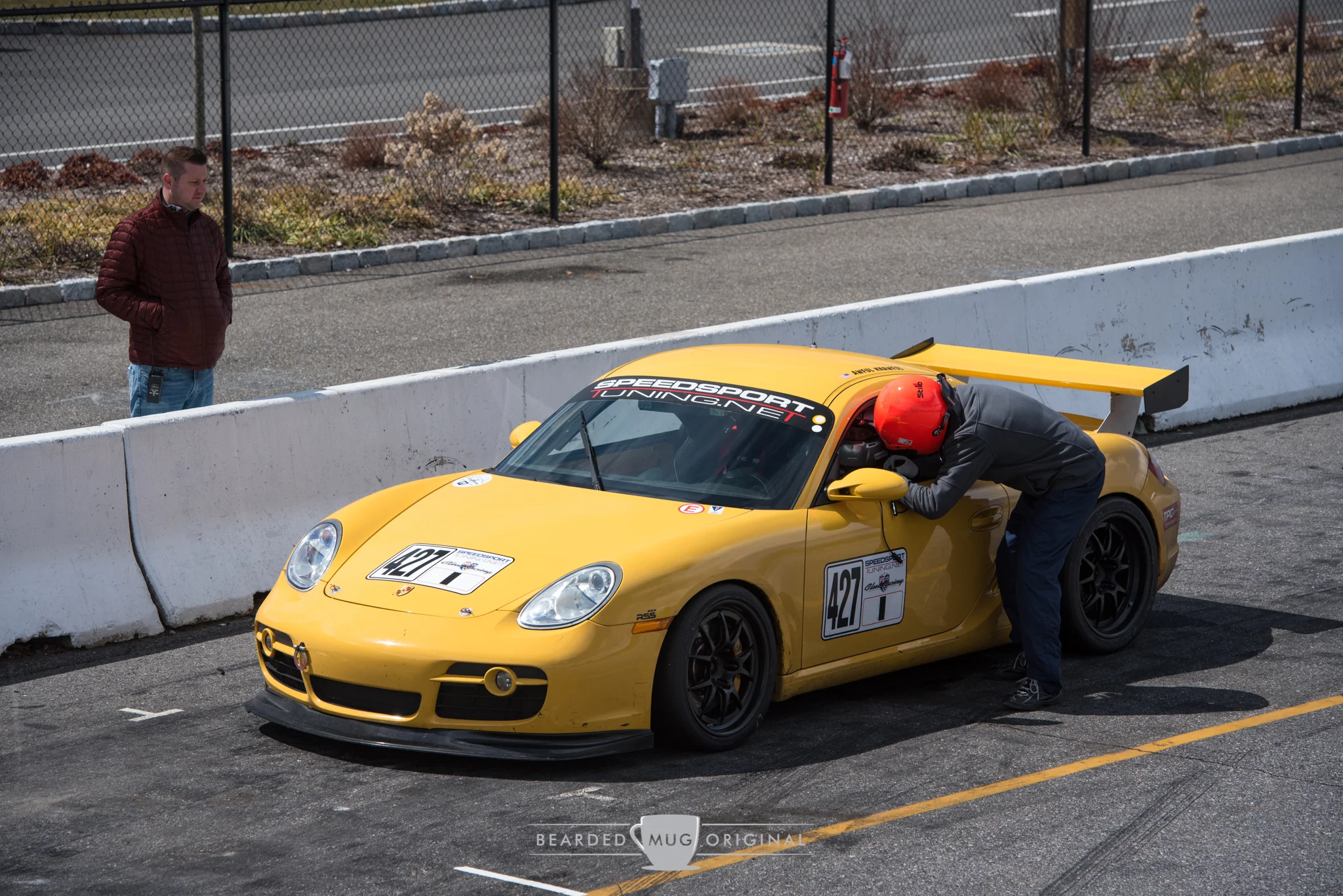 Simon Kirkby, LRDC's Director, provides window instruction to one of the drivers before they head back out on the track.