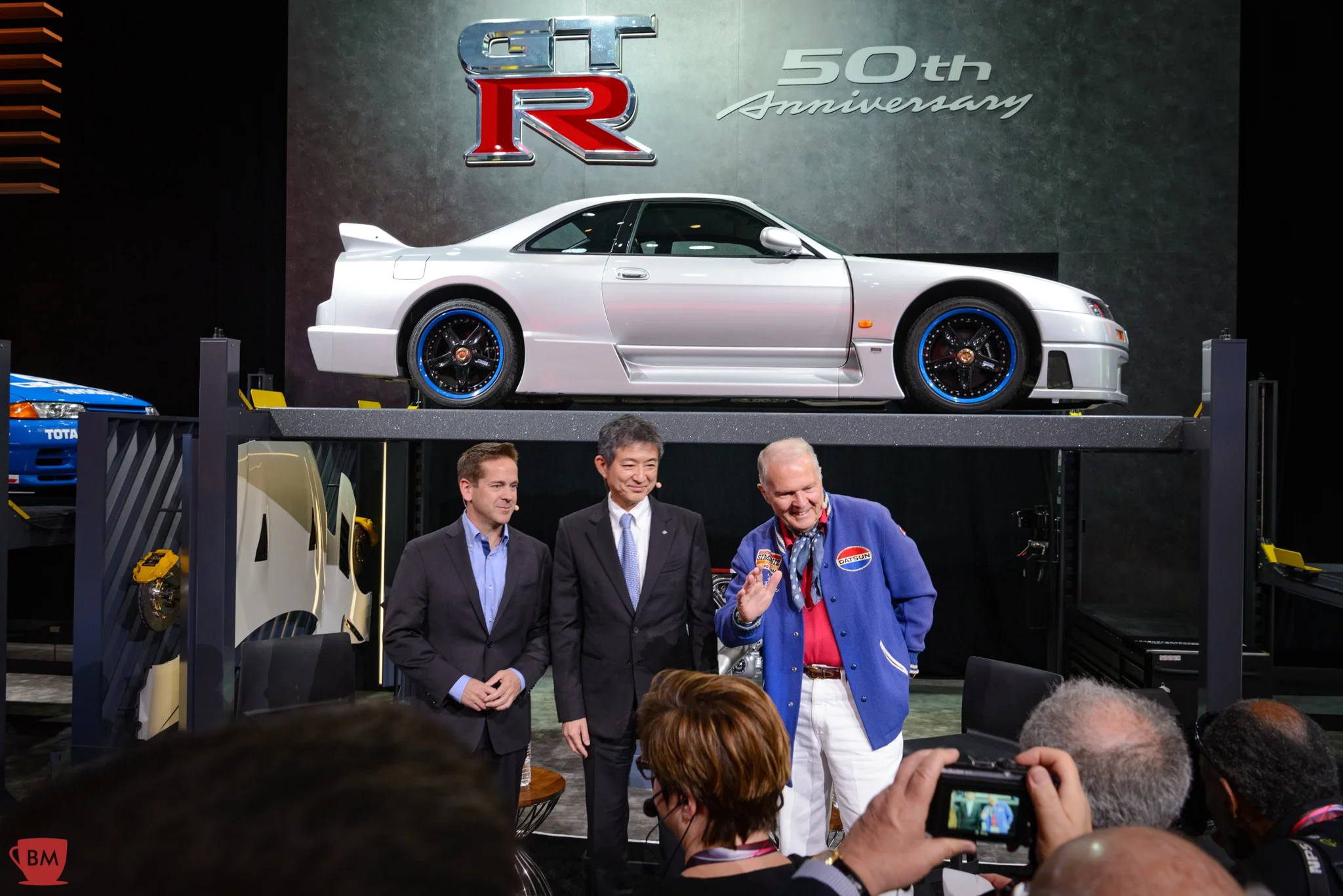 Peter Brock was one of the featured guests during a Nissan press conference at the NYIAS.