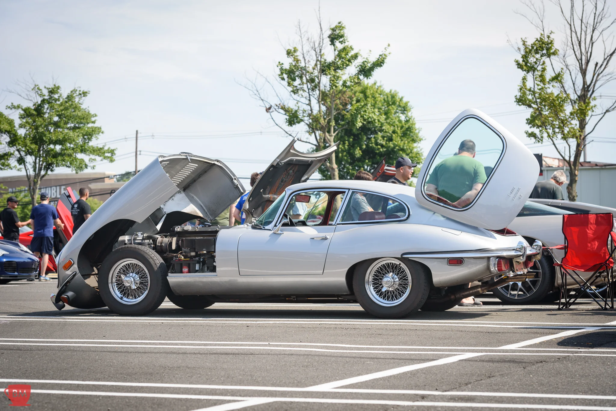 Warren’s E-Type Jag is oft seen at the local C&Cs.