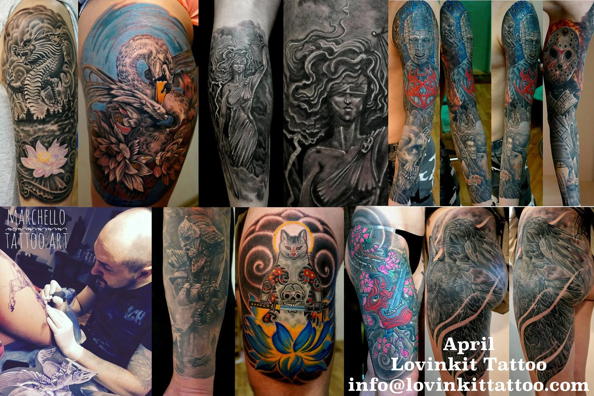 Mark Kovalenko Date at Lovinkit: April 2017 Country: Russia Specialised style of tattooing: Various, fine line Portfolio: https://www.instagram.com/kovalenko.mark/ Contact: info@lovinkittattoo.com or 39908494