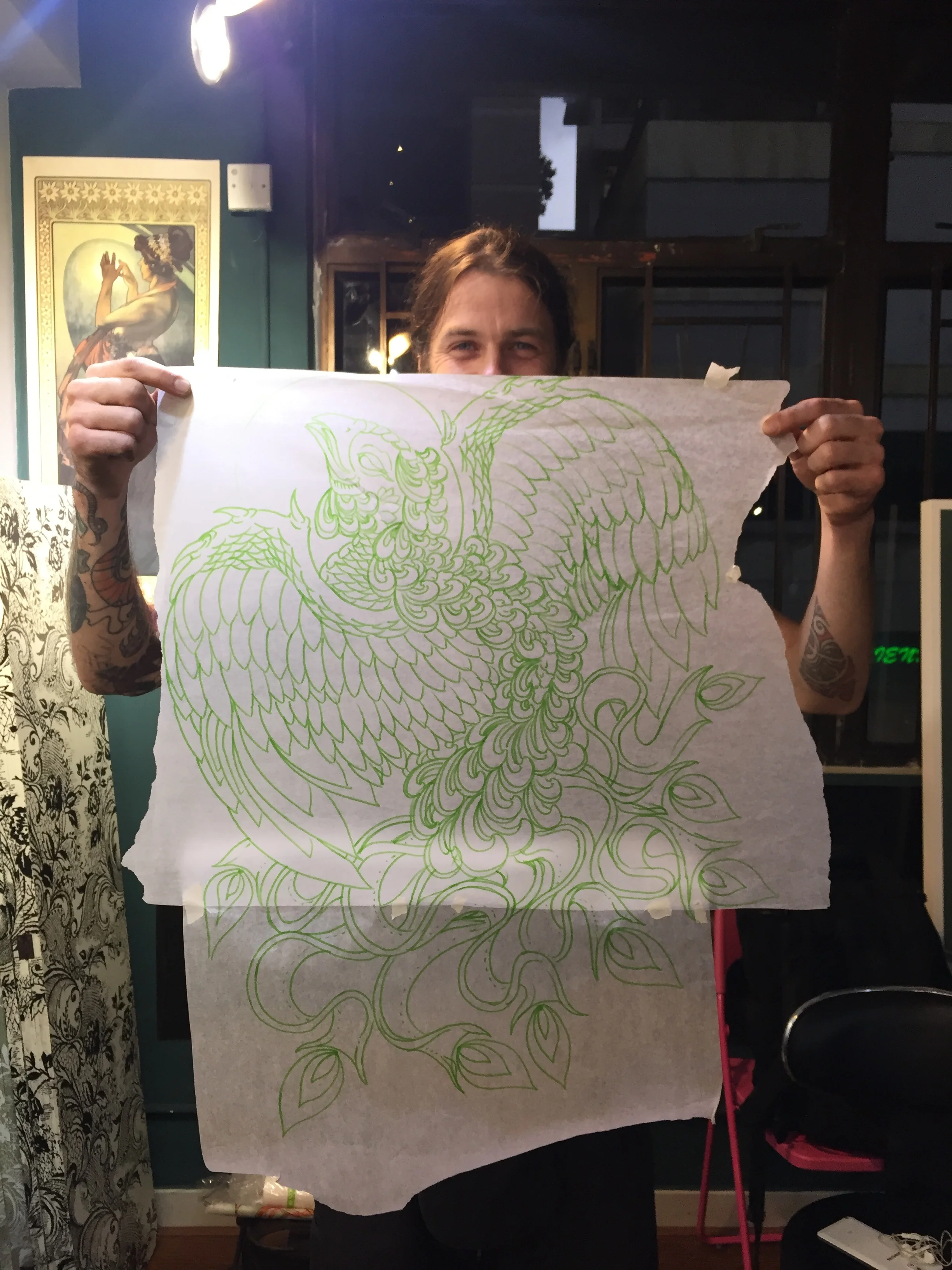 Our guest artist Per C has this super dope Phoenix design and a bunch of other ones up for grabs! Come check his work out! He's here today till 25/4.