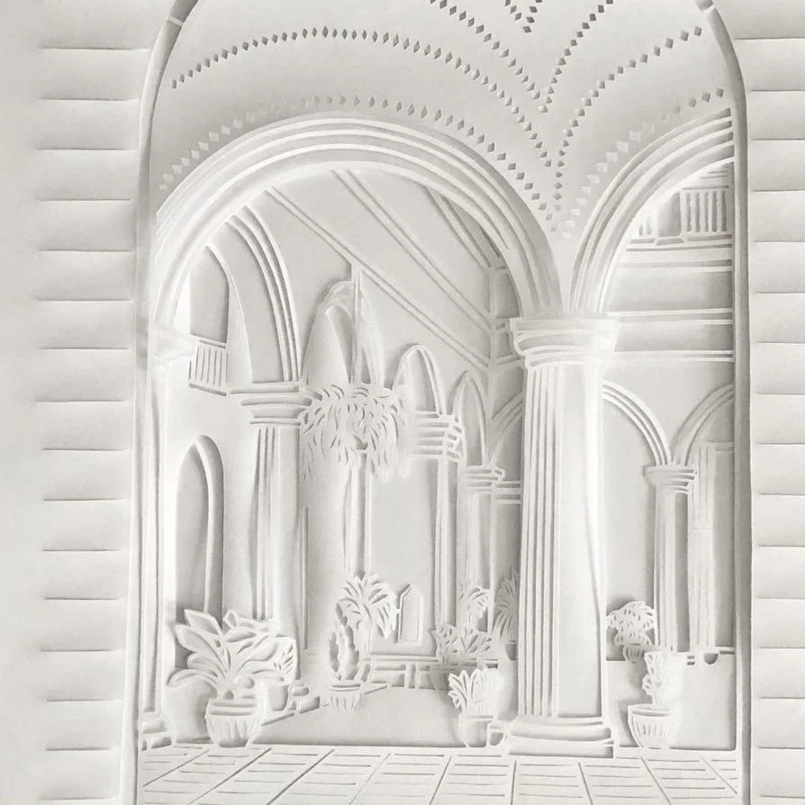 Courtyard Papercut Art