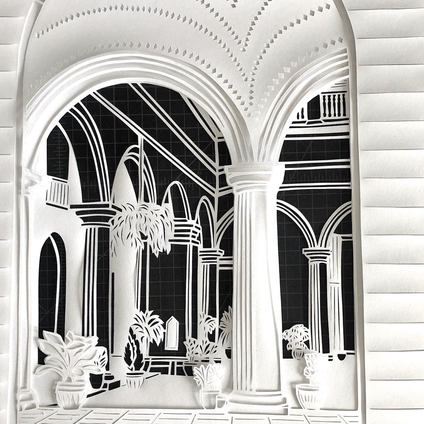 Courtyard Paper Art