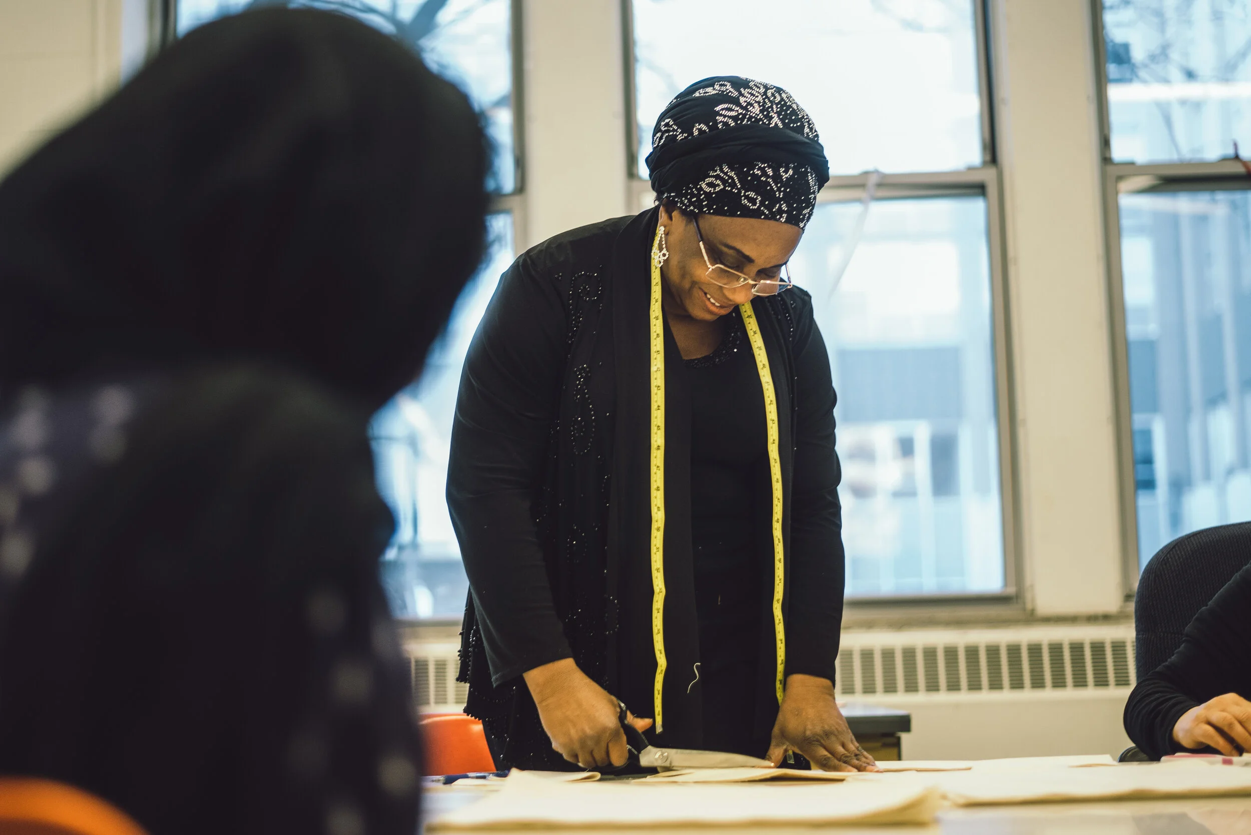 “I’m talking from experience when I say that sewing saved my life,” says Mercy. Photo by Sehar Sufi.