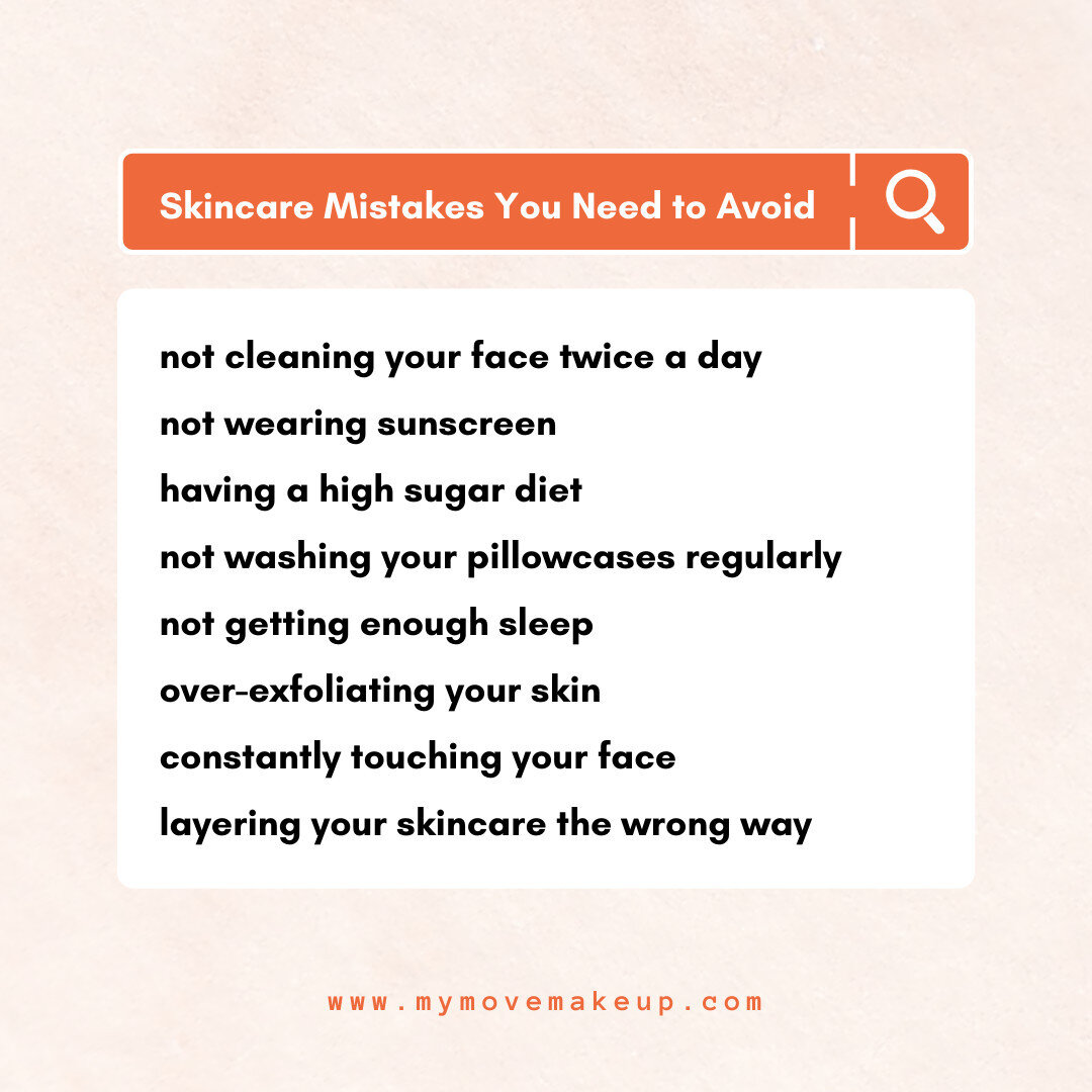 Oops! If you are still wondering what's keeping you from achieving that flawless skin you've been trying to get, you might want to consider NOT doing these skincare grave sins! ✋🏽🛑

#skincarequotes #skincarelove #movemakeup #skincare101 #mymovemake