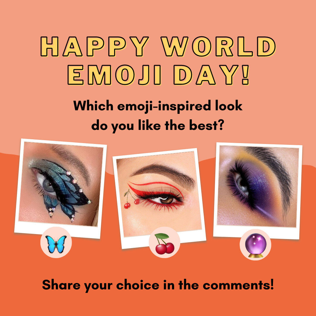 It's #WorldEmojiDay! 😊 We found these beautiful emoji-inspired makeup looks and couldn't agree which one is the best! Can you help us by voting, please? ✨

Oh, and don't forget to use emojis more efficiently! 🥰🧡

#emojiday #worldemojiday2021 #favo