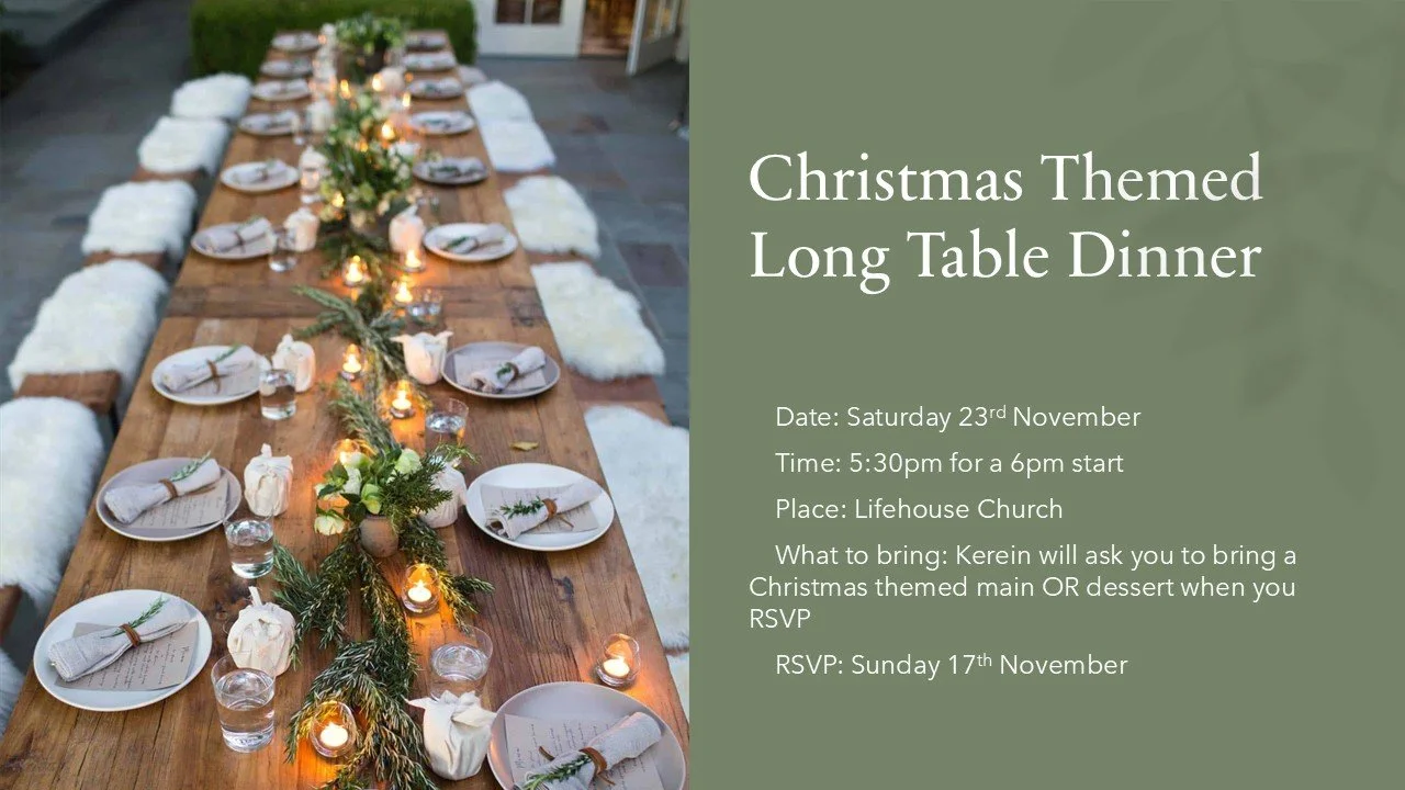 Christmas Themed Long Table Dinner