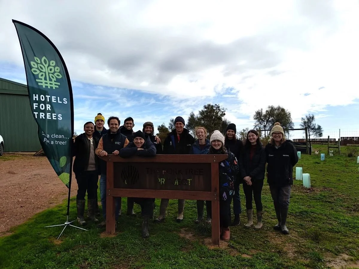 Mount Lofty House & Estate is a proud member of Hotels for Trees 🌳
Recently, staff members joined by Tim Jarvis, 2024 South Australian of the Year and Founder of Forktree Project, planted ALL the trees that our guests have selected, over having