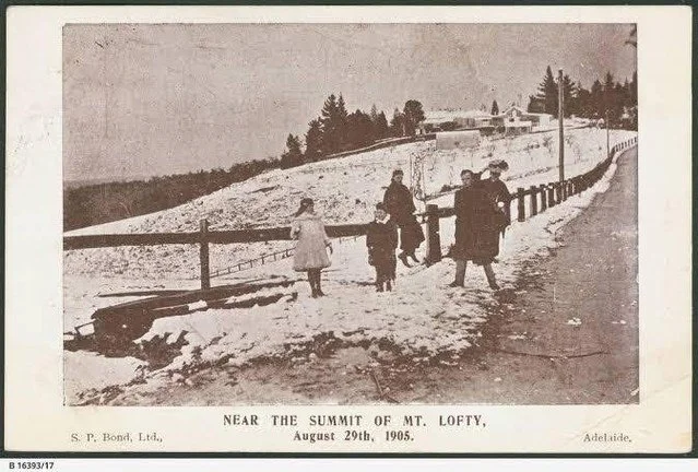 On this day 120 years ago, a snow storm engulfed the area around Mount Lofty Summit, including our Manor House! ❄️ #luxuryhotel #boutiquehotel #luxury #mtloftyhouse #winter #snowstorm