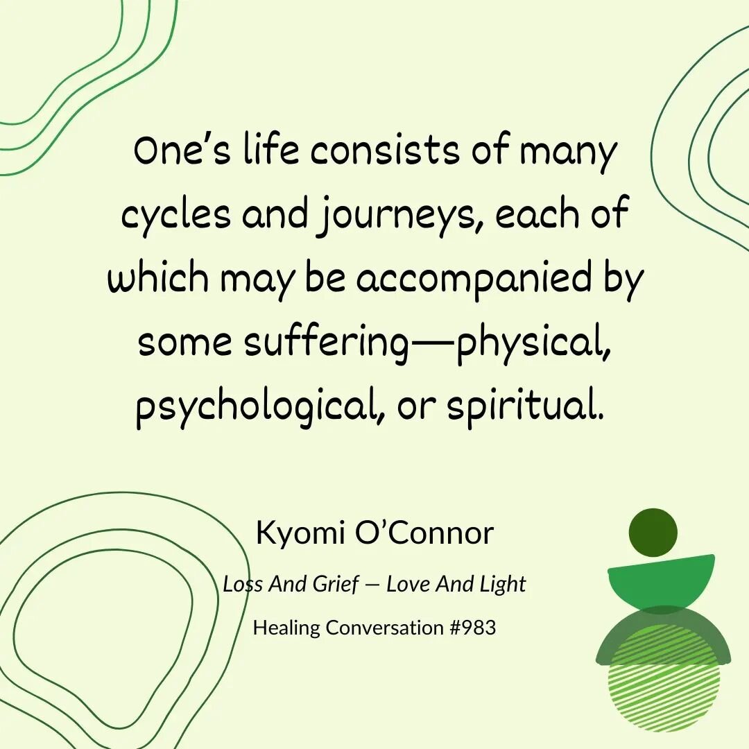 Each cycle of our journey will likely involve the lives of many others, like loved ones, who are essential and influential in our own life.&nbsp;👪

- Kyomi O'Connor