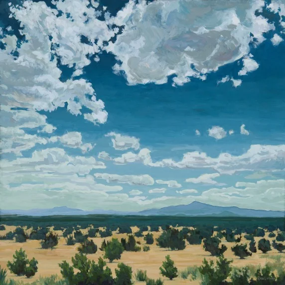 Roadside View 20 x20 Gouache on Masonite panel