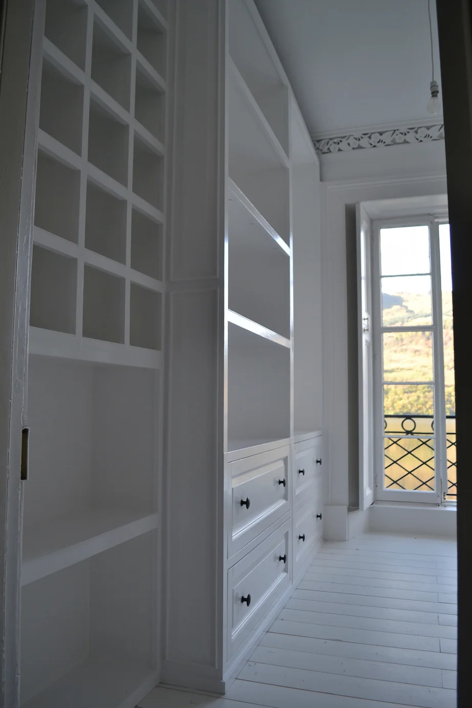 An All White Dressing Room