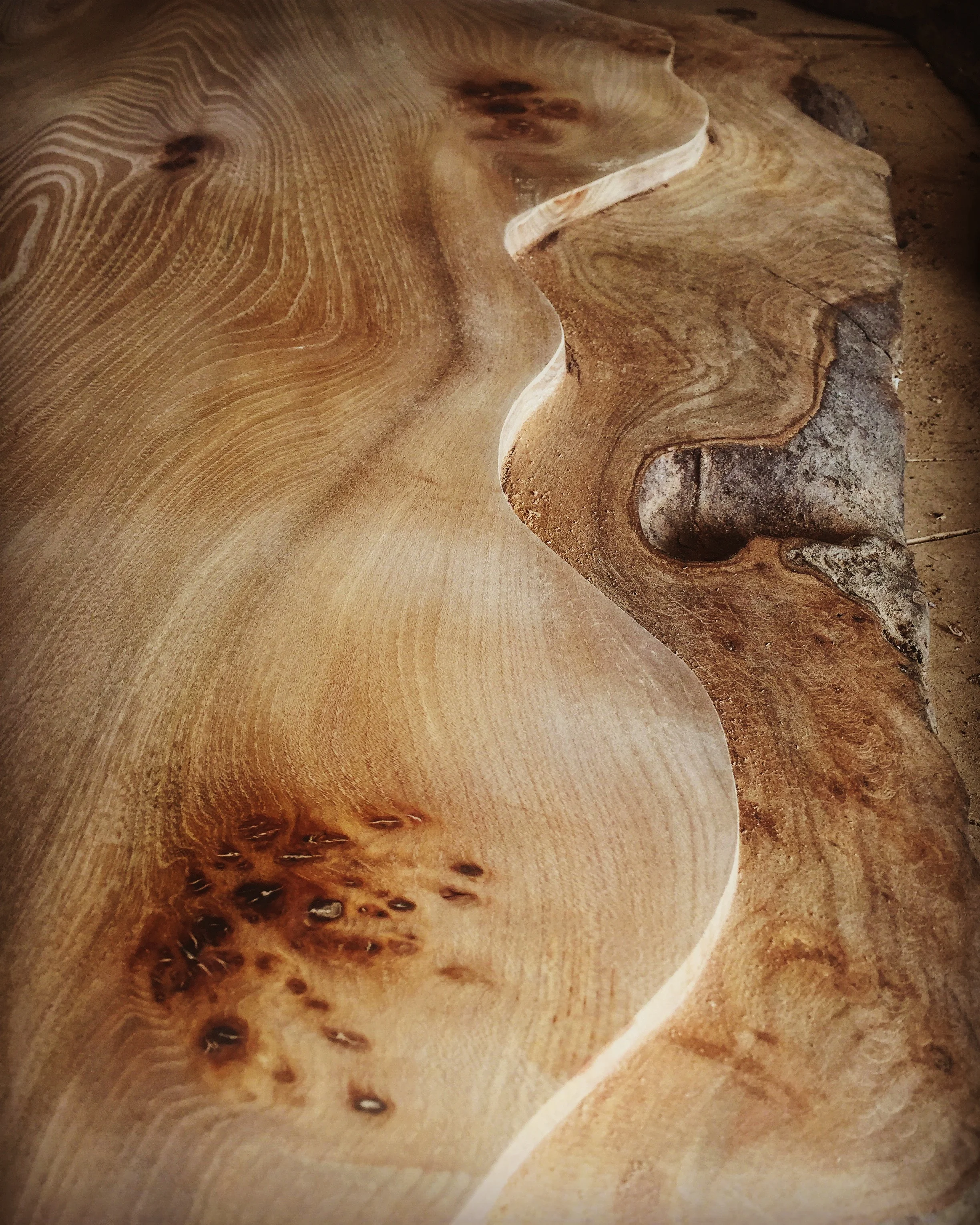 Live Edge Elm River Table