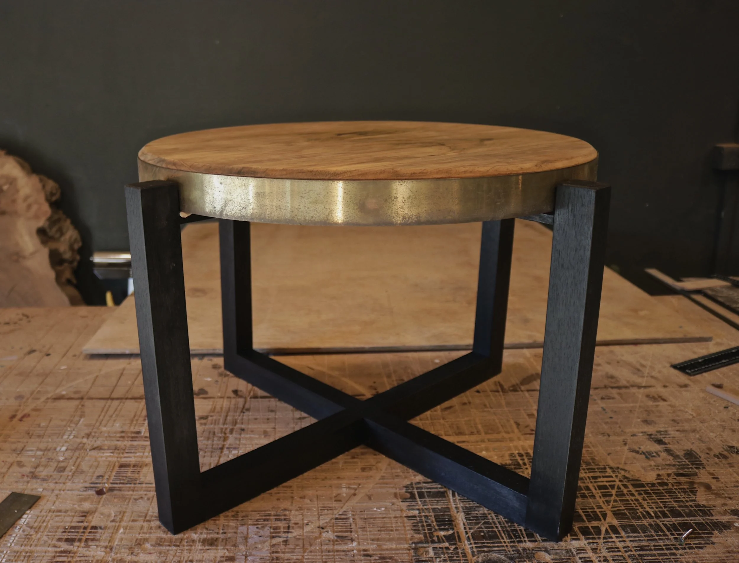 Round Table with Brass