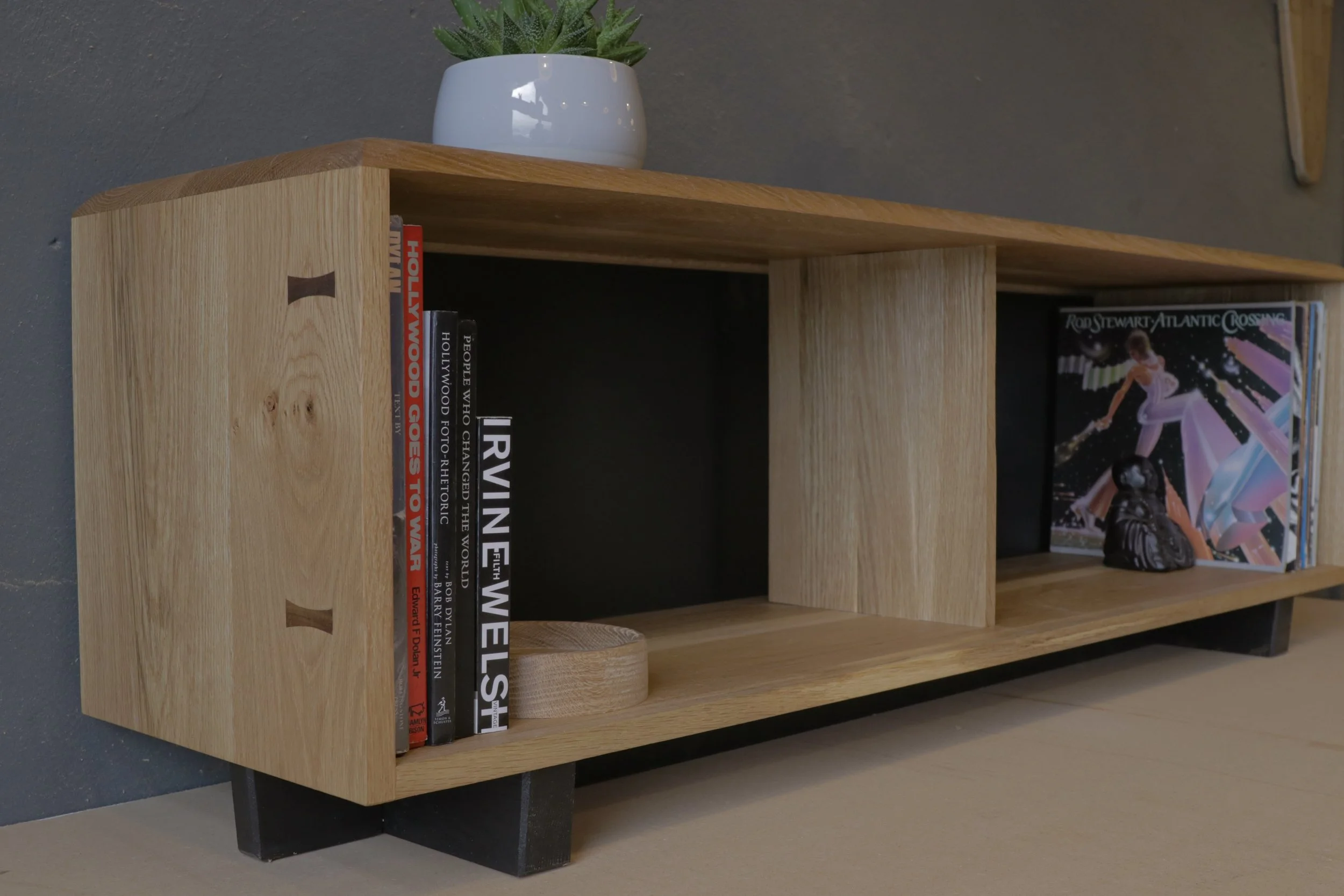 An Oak Bench for Your Records