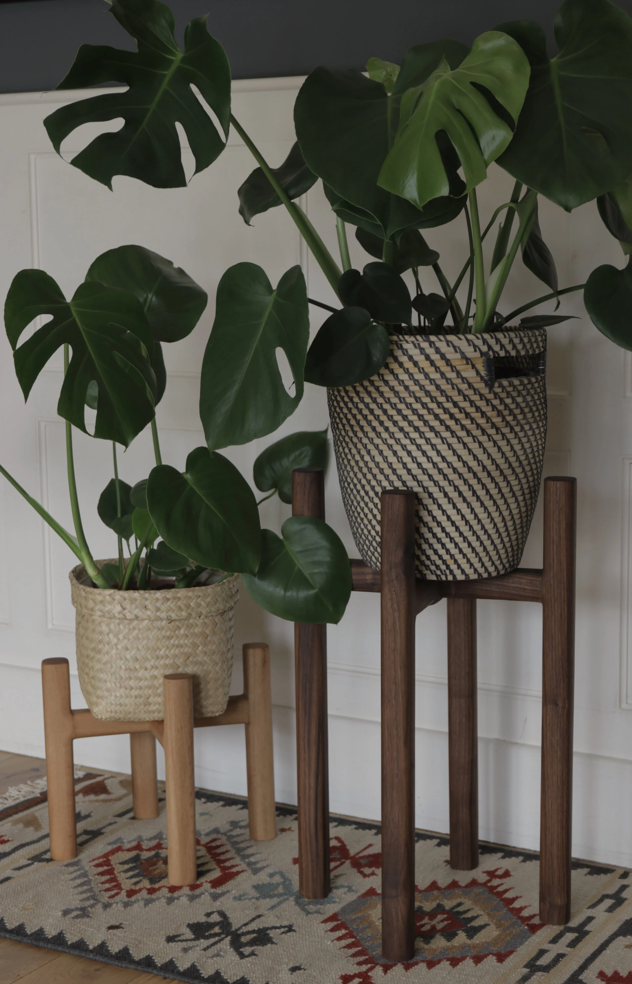 Walnut &amp; Oak Plant Stands