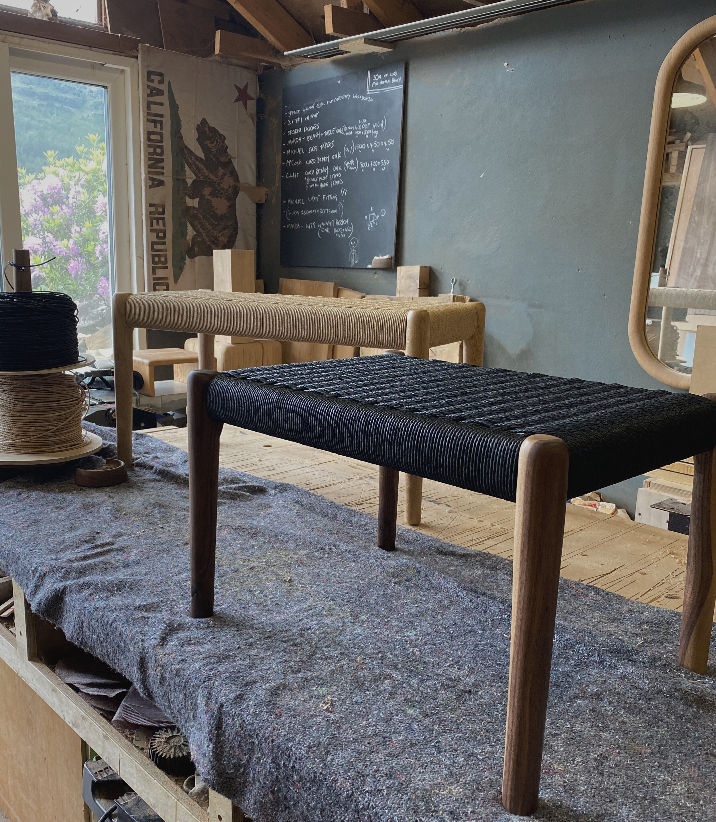 Black Danish paper cord with walnut