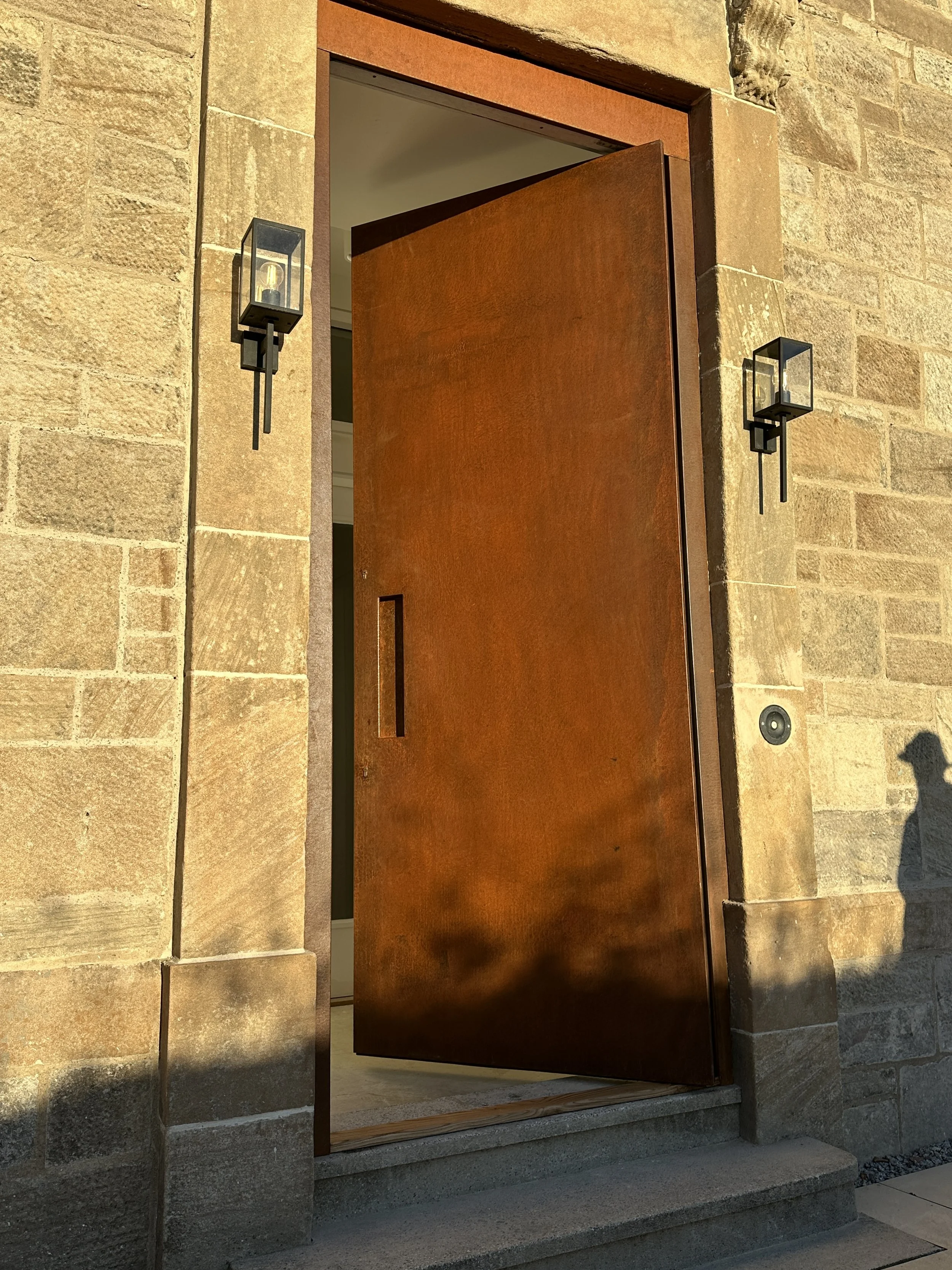 Corten Steel Pivot Door