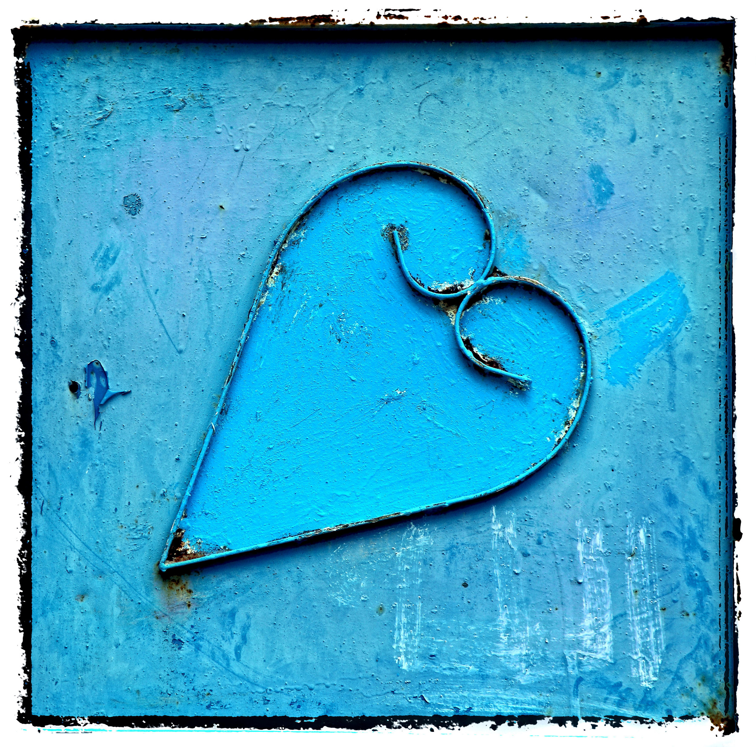 Blue heart .