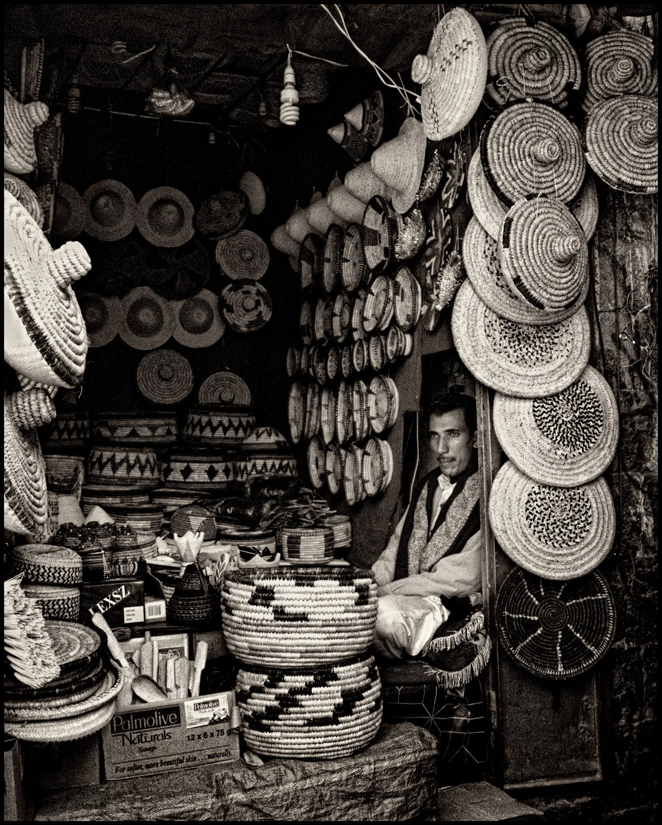 Selling straw items, Souq al Milh Sana'a 2007.