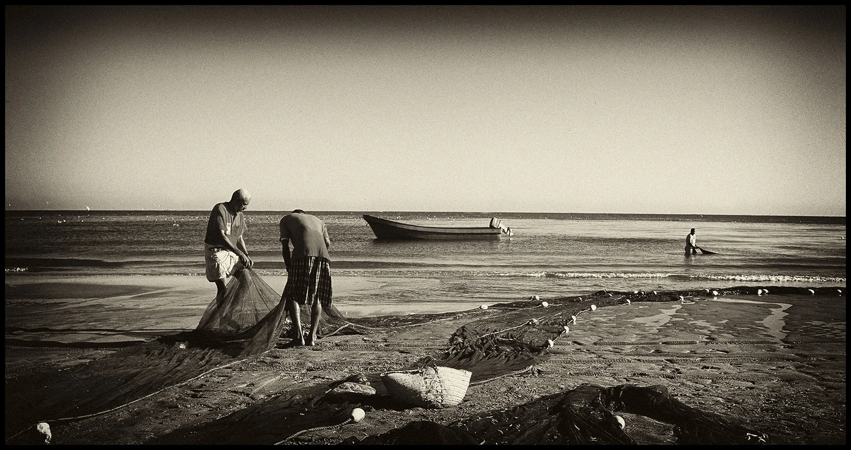 Hauling the net , Al Hail 2001.
