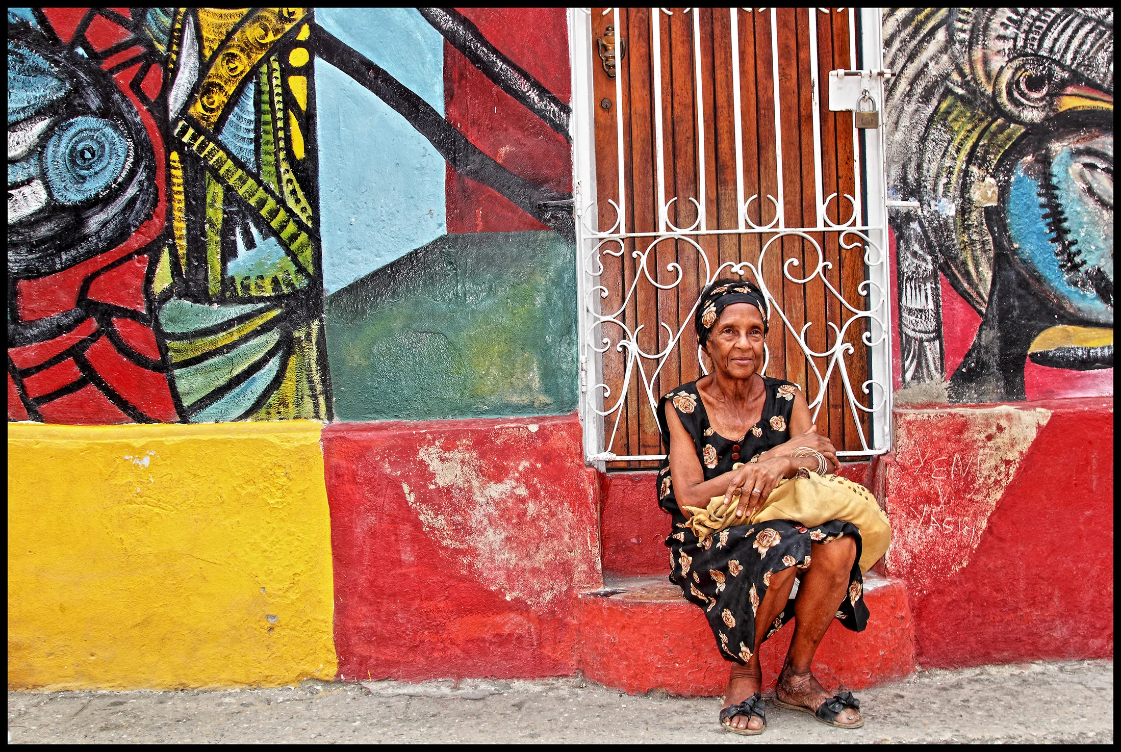 Colorful background "Cayo Hueso" , Havana 2016.