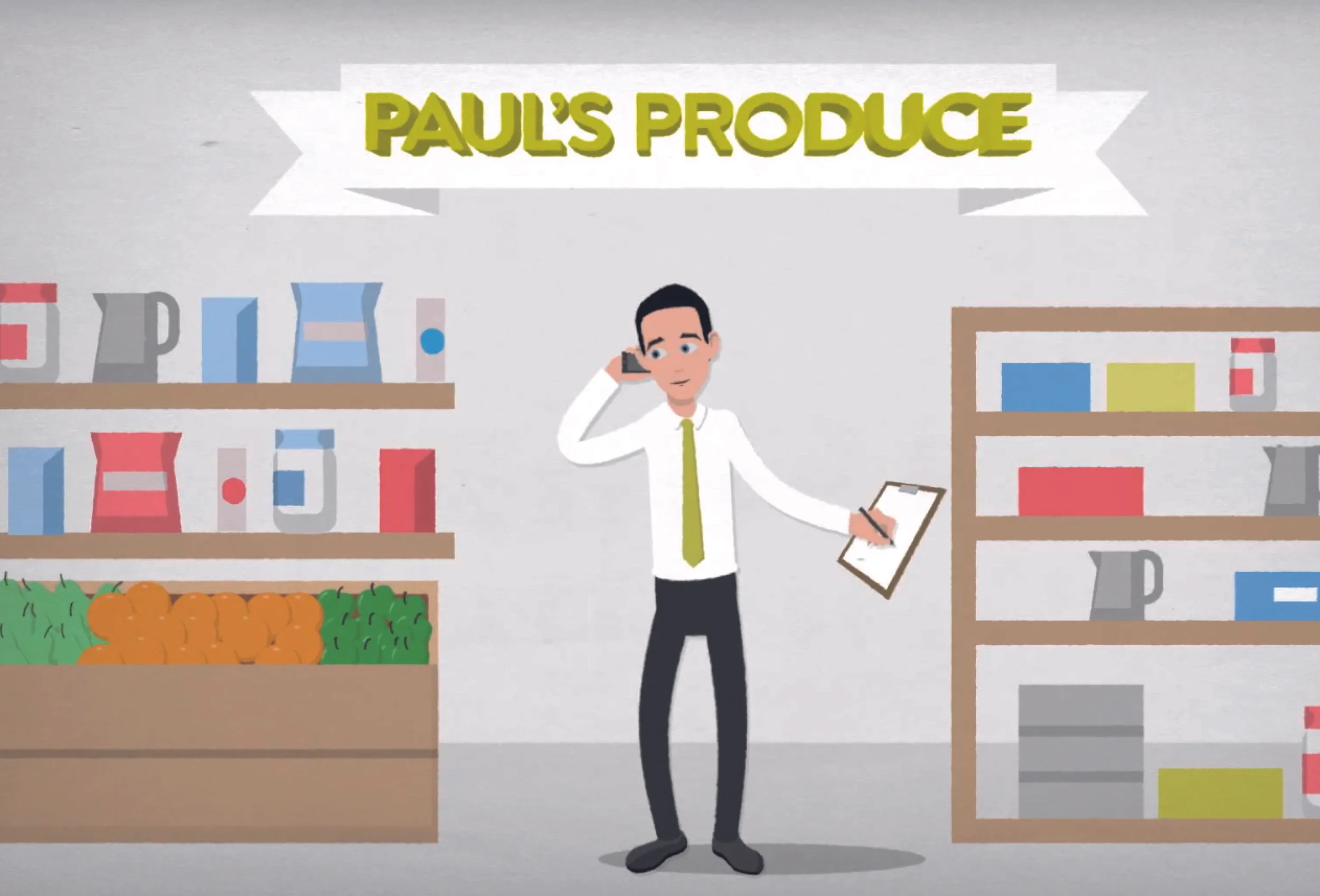 A still taken from Takestock's explainer video