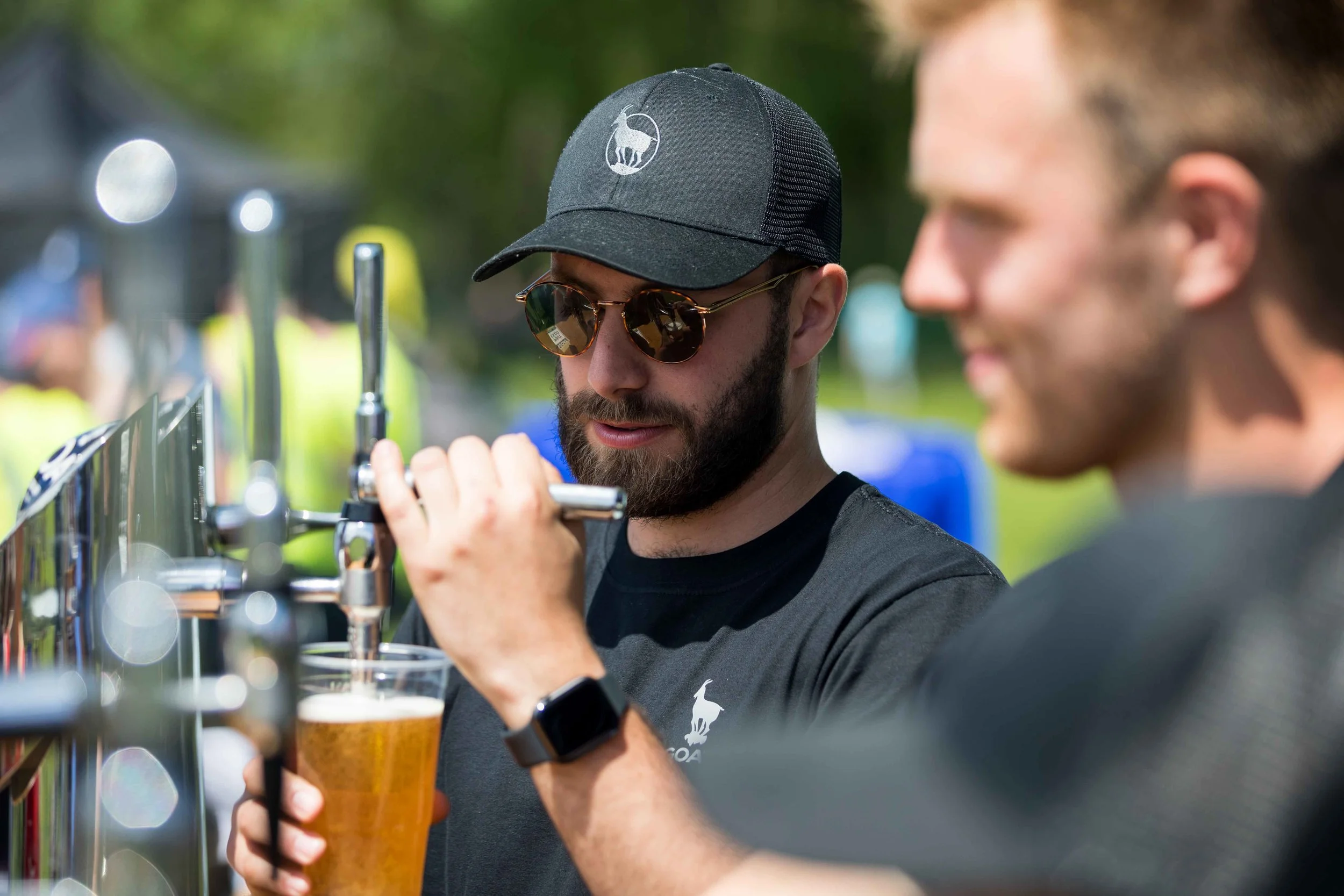 Goat Lager - Pouring 