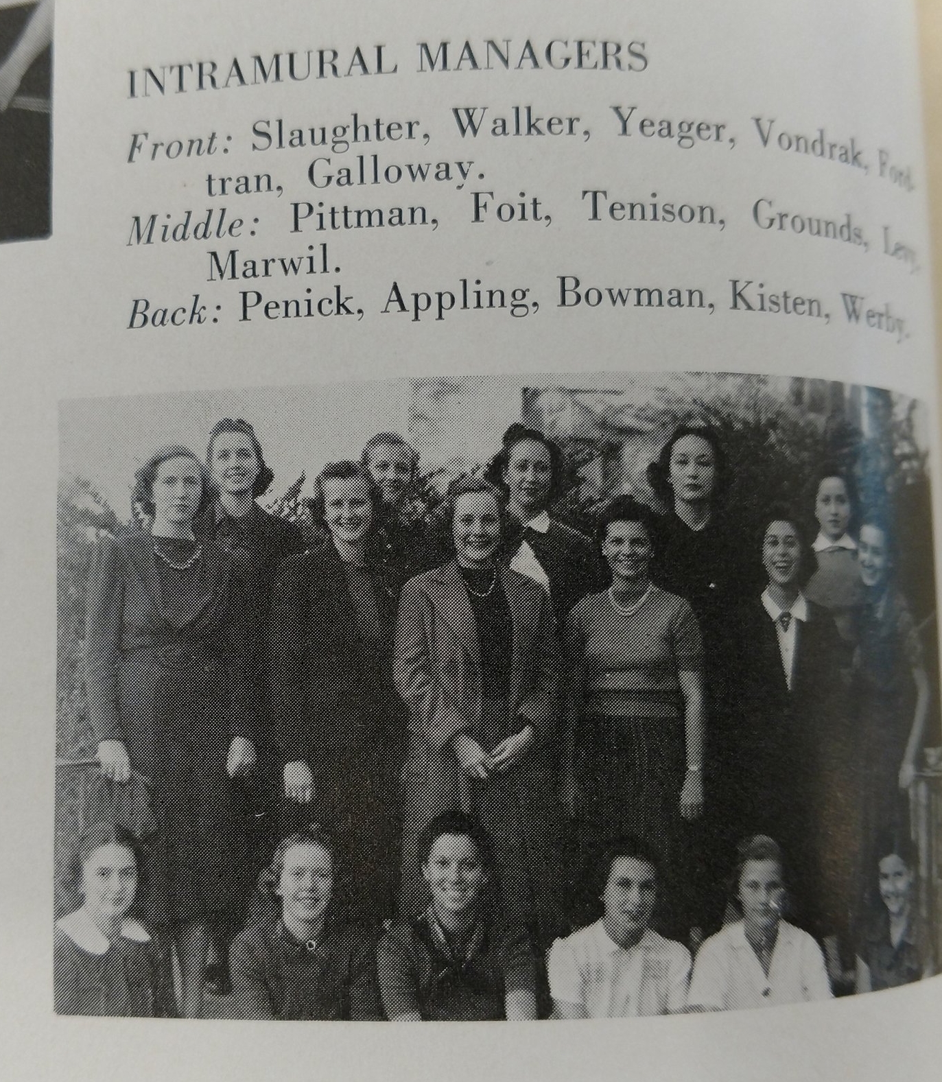 Intramural managers