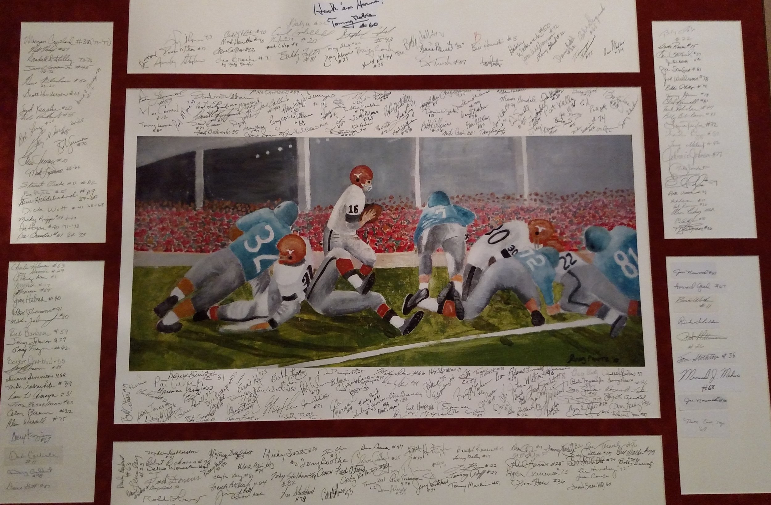 Ploetz painting signed by 250 DKR players will be auctioned this year.