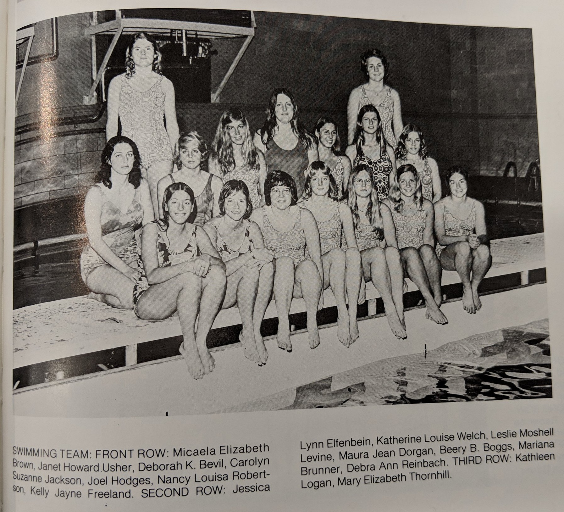 1973 UTSA swimming 