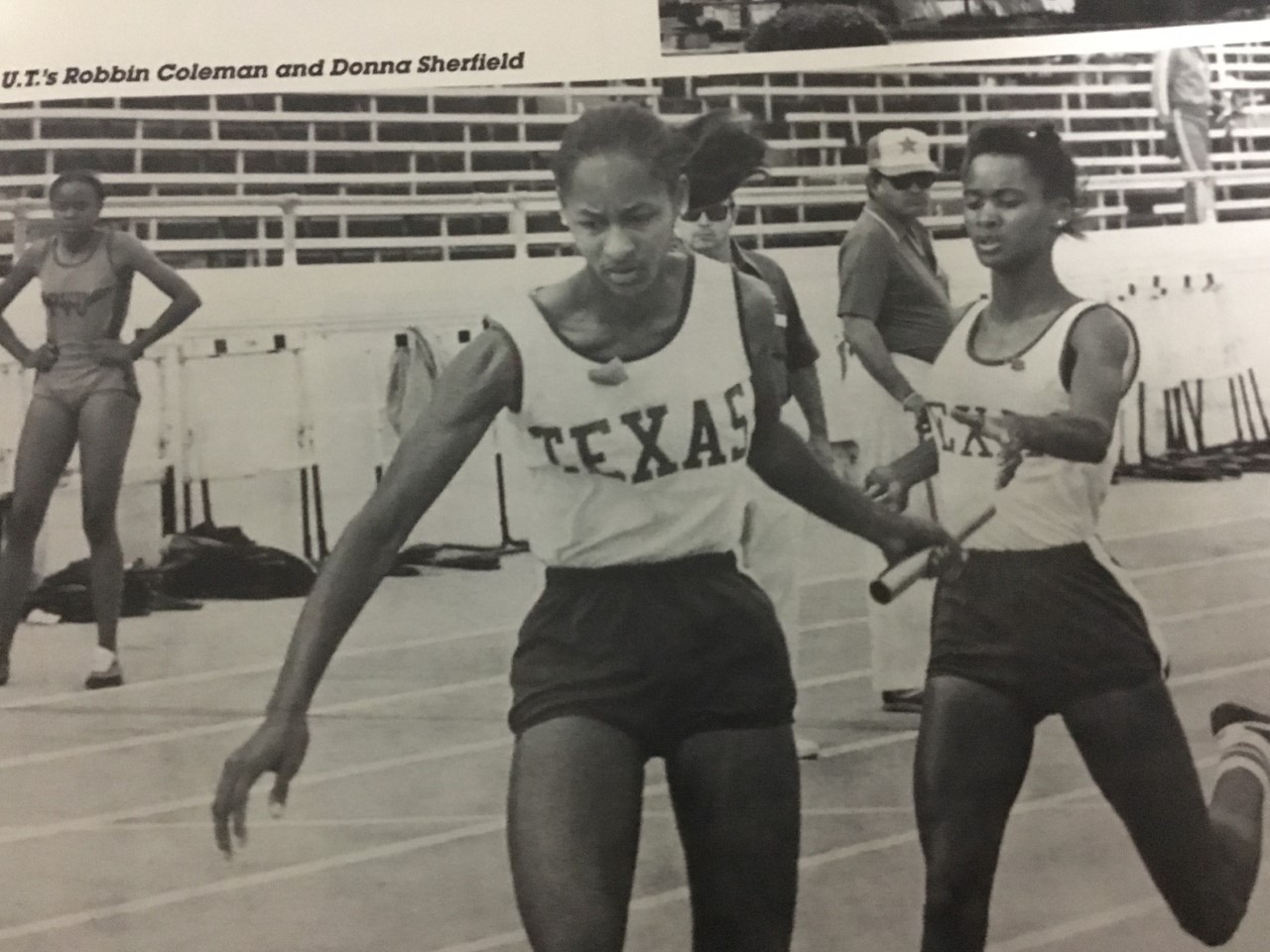  Robin Coleman is recognized as National Champion on the &nbsp;4 x 400 in 1981, the 4 x 400 and 4 x 800 in 1982, and the 800 Medley relay in 1983.&nbsp;She is a 12-time All-American and four-time MVP of the team..  She is a Hall of Honor inductee 