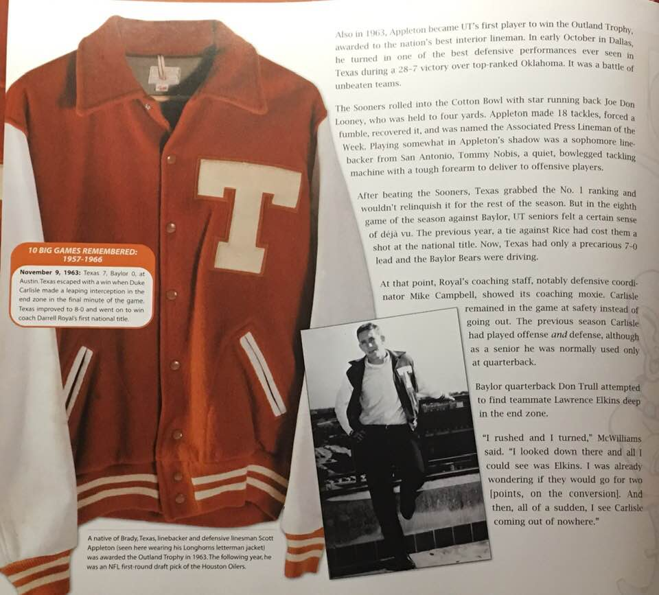 1963 Scott Appleton's Burnt Orange letter jacket.