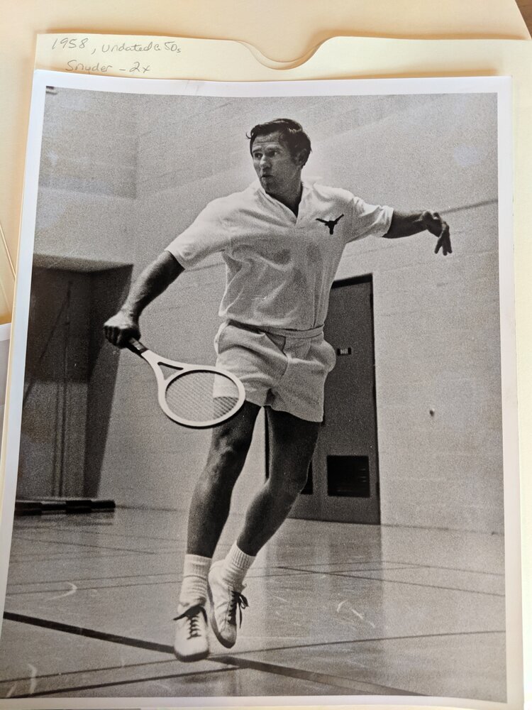  David Snyder* – SWC doubles champion (with Sammy Giammalva), 1956; in 1972, named the third men’s head tennis coach ever at the University of Texas, replacing the retiring Wilmer Allison; selected as National Coach of the Year by the Intercollegiate