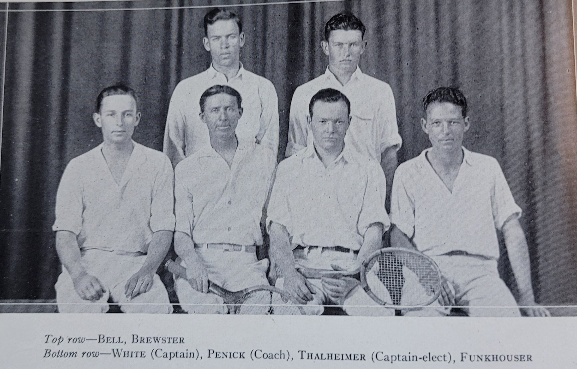 1924-1925  tennis  Bell, Brewster, White, Penick Thalheimer, Funkhouser