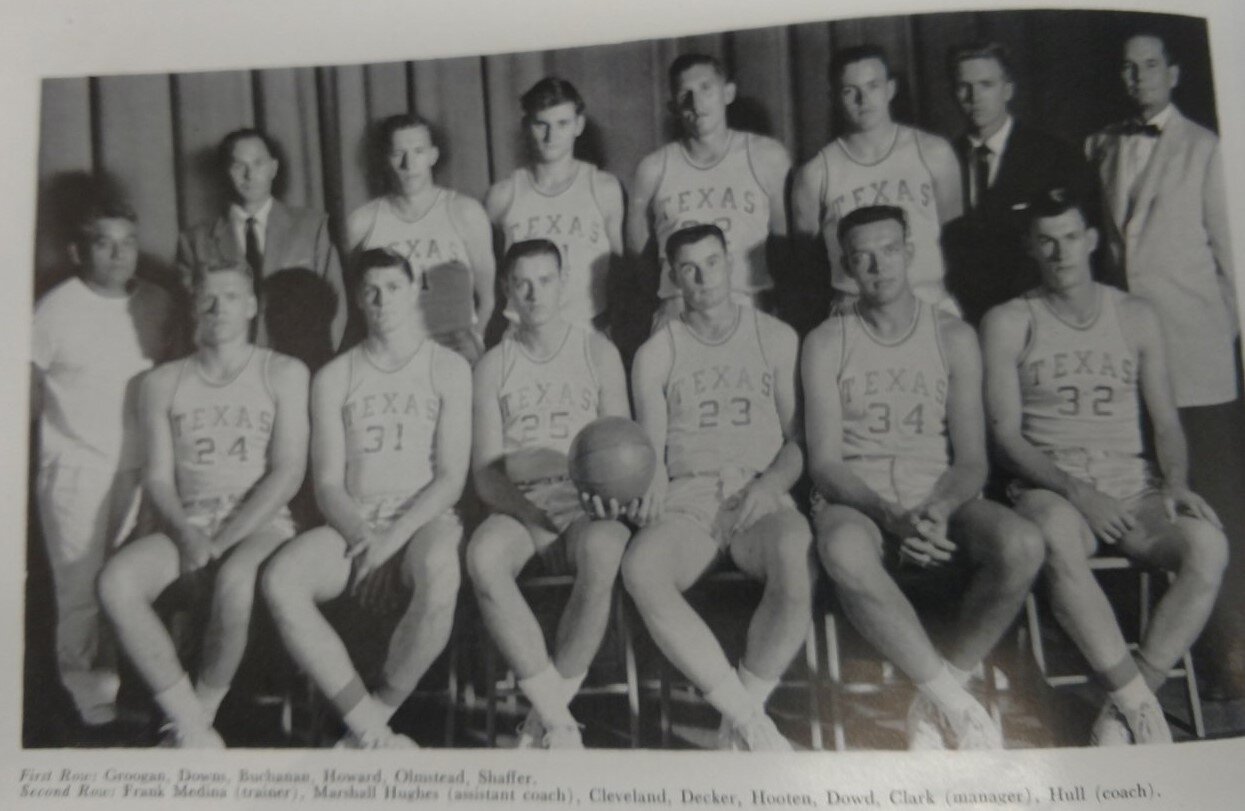 1956  Longhorn basketball player  Barry Dowd is top row 3rd from the right. 