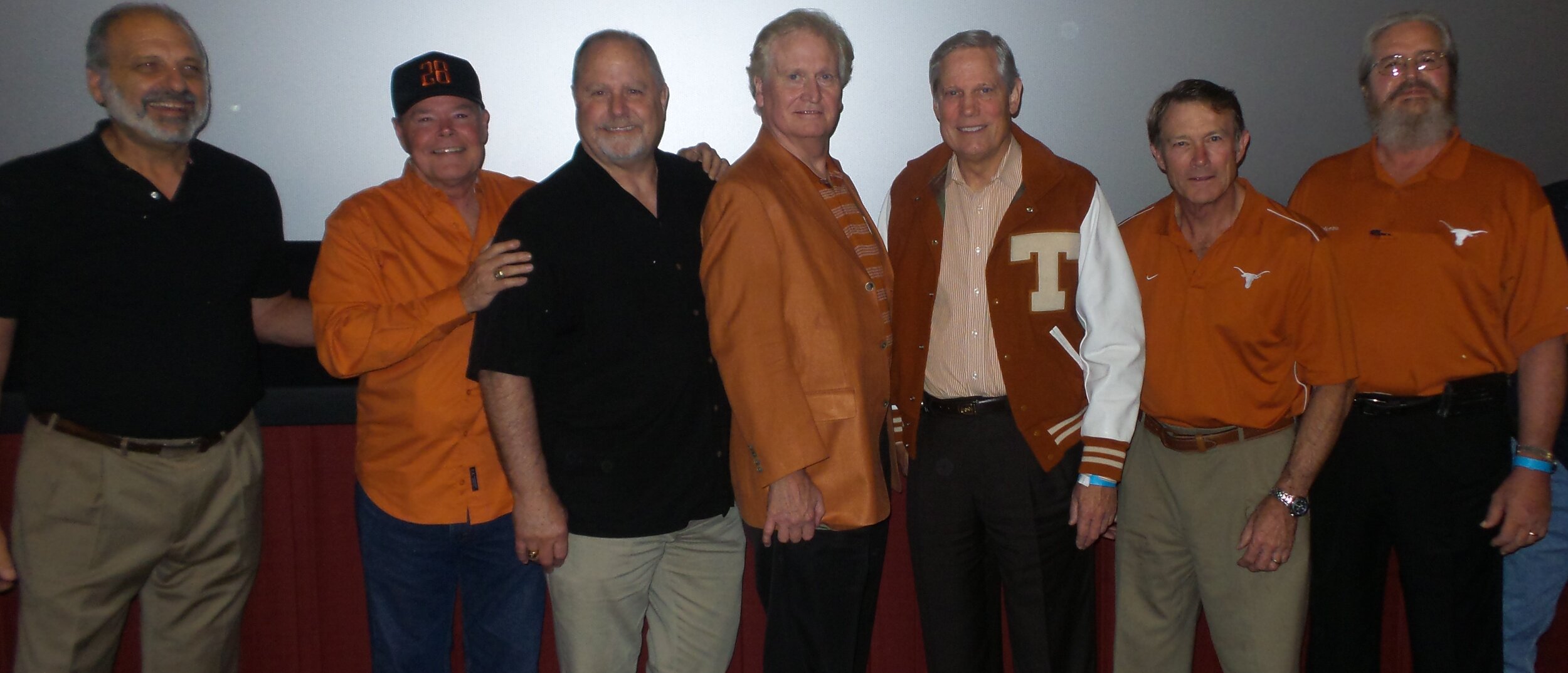 Bill Atessis, Billy Dale, Tommy Woodard, Benny Pace, Corby Robertson, Mike Campbell, and Bobby Wuensch. 
