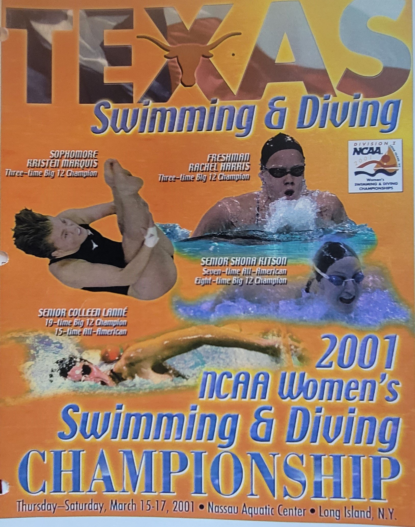  2001  women’s swimming Kristin Marquis, Rachel Harris, shona KItson, Collen Lanne 