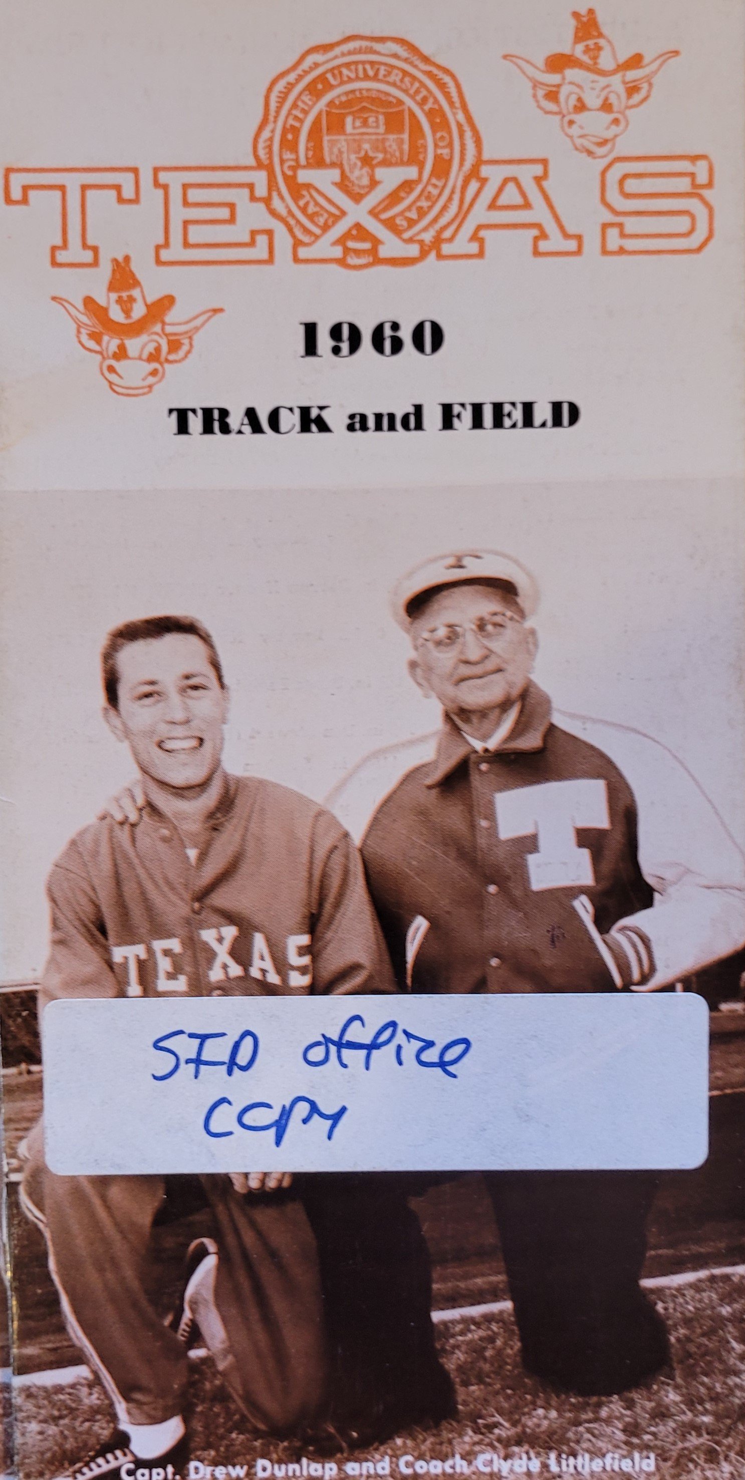 1960 men's track Drew Dunlap , Clyde Littlefield.jpg