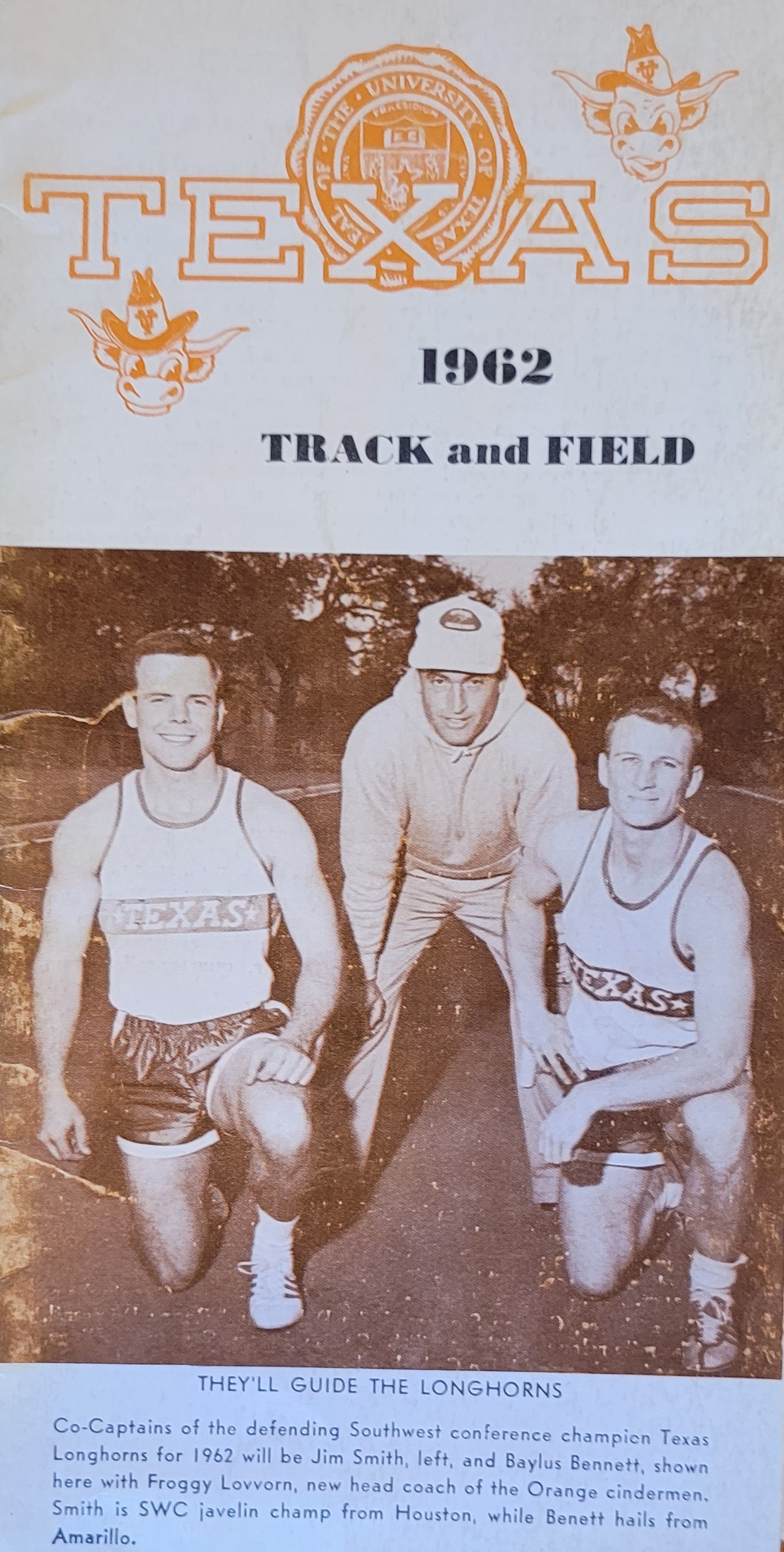 1962 men's track Jim Smith, Baylus Bennett  middlle is Froggy Lovvorn.jpg