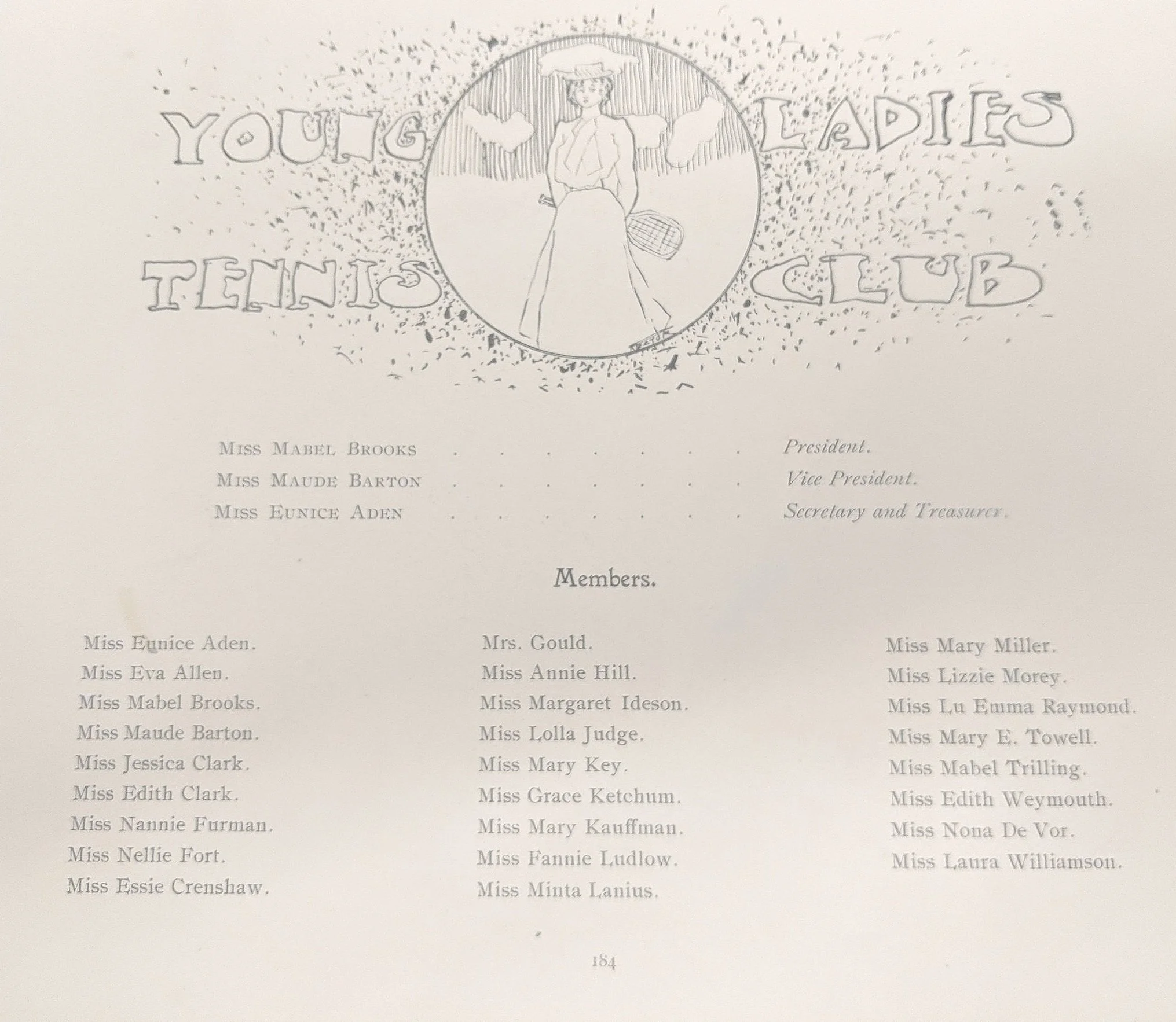 circa 1890's Women's tennis