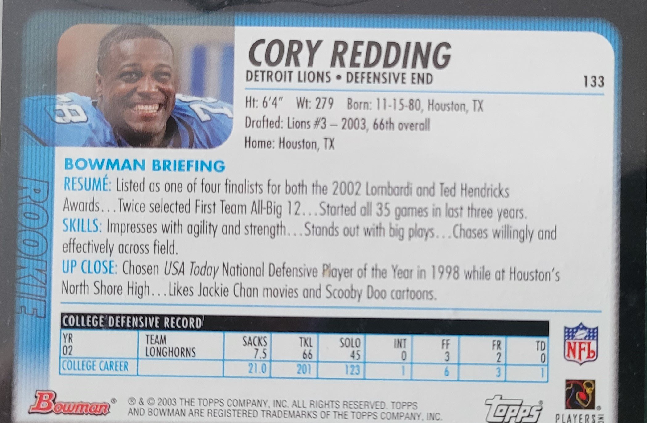 2002 Cory Redding