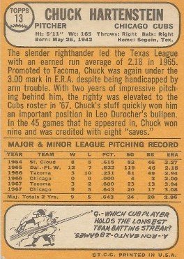 1962  Chuck Hartenstein baseball card  (2).jpg